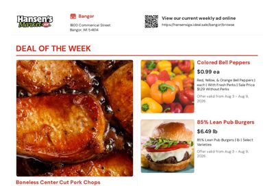 Hansen's IGA (Bangor, WI) Weekly Ad August 3 - 9, 2026