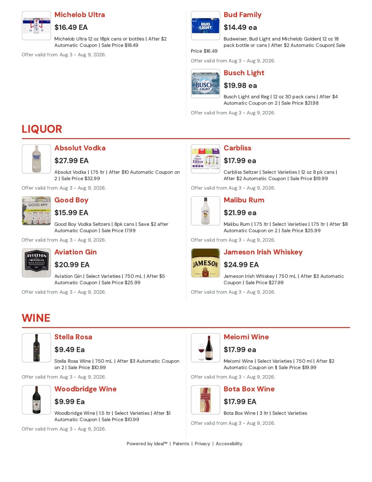 Hansen's IGA (Bangor, WI) Weekly Ad August 3 - 9, 2026