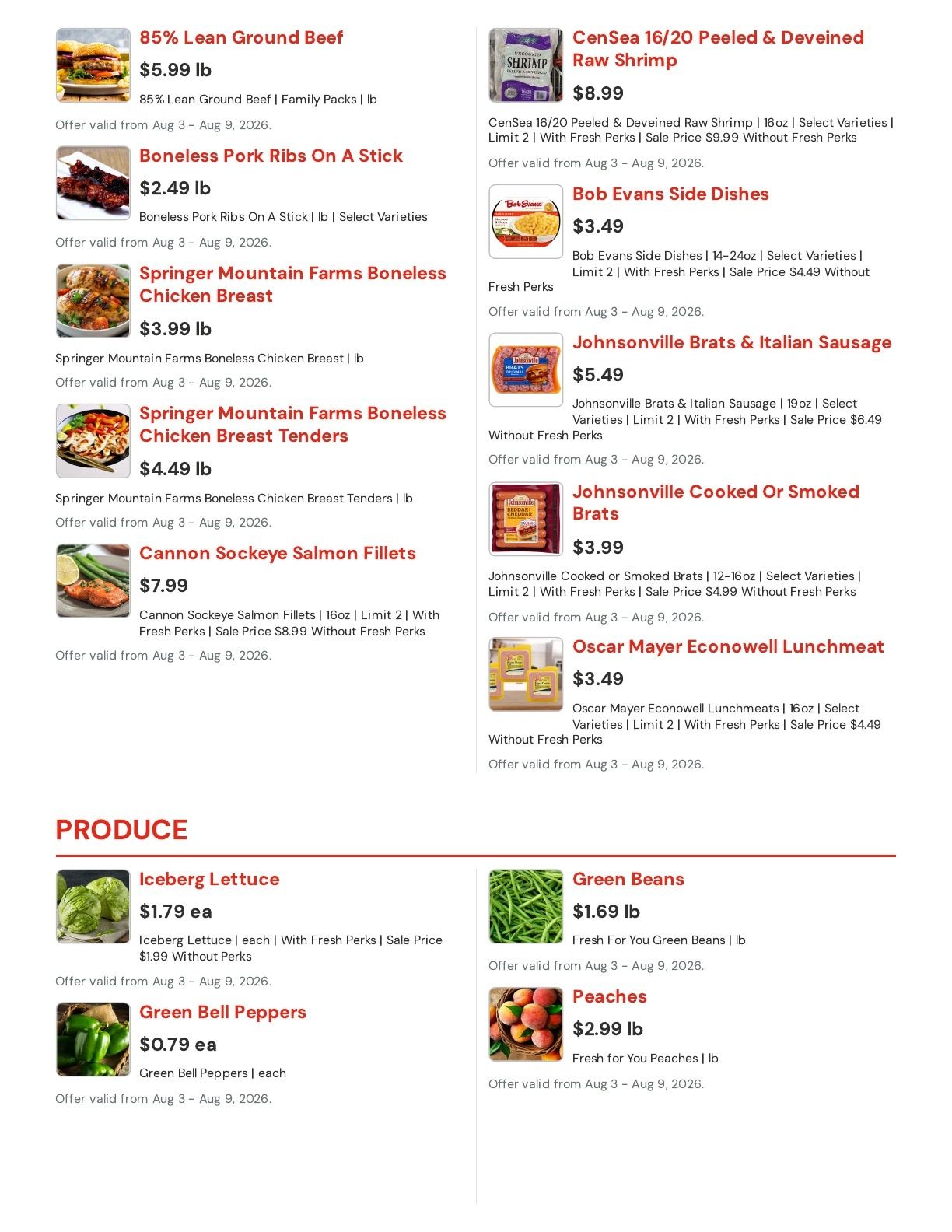 Hansen's IGA (Bangor, WI) Weekly Ad August 3 - 9, 2026