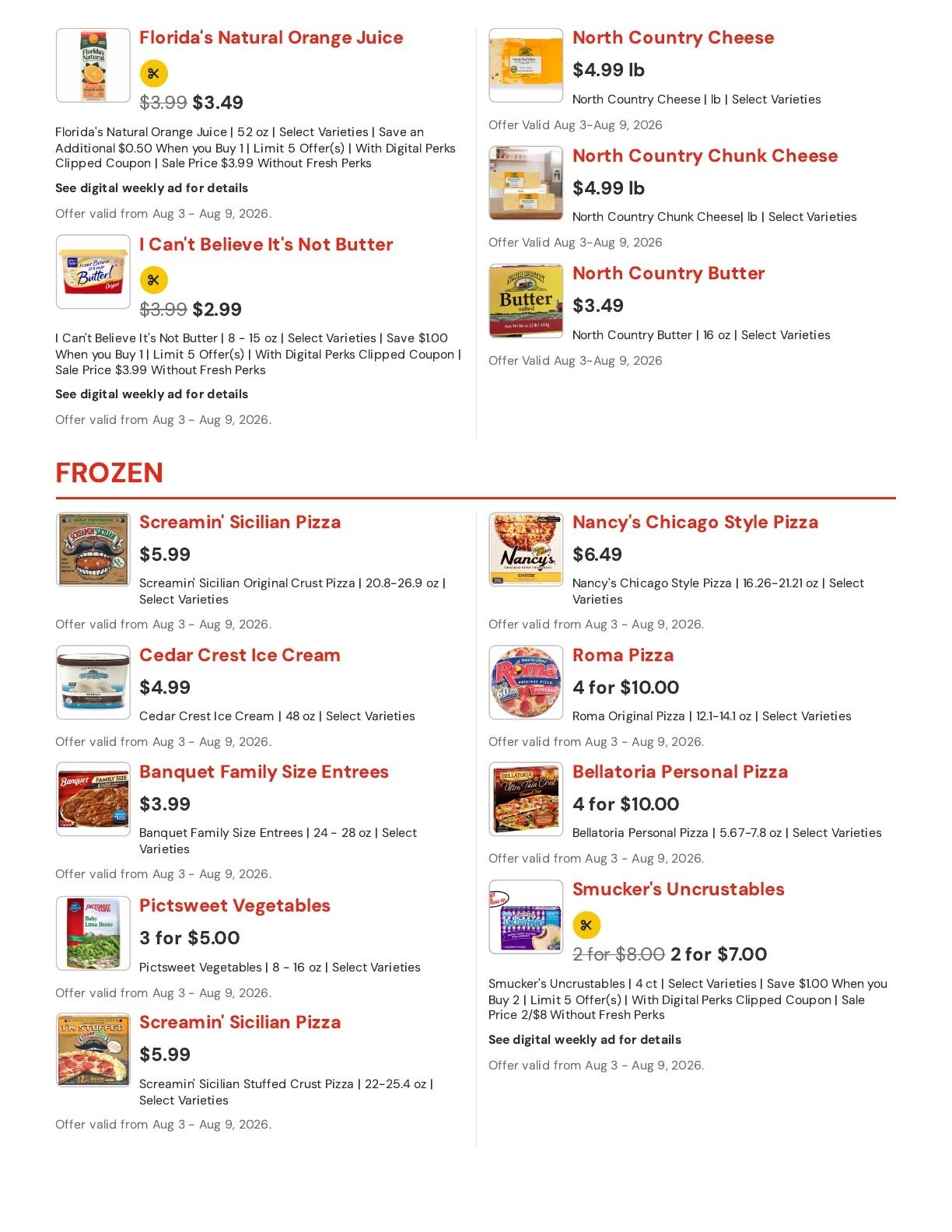 Hansen's IGA (Bangor, WI) Weekly Ad August 3 - 9, 2026