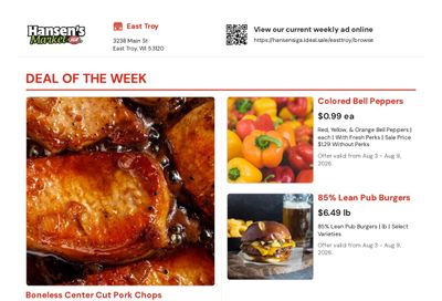 Hansen's IGA (East Troy, WI) Weekly Ad August 3 - 9, 2026