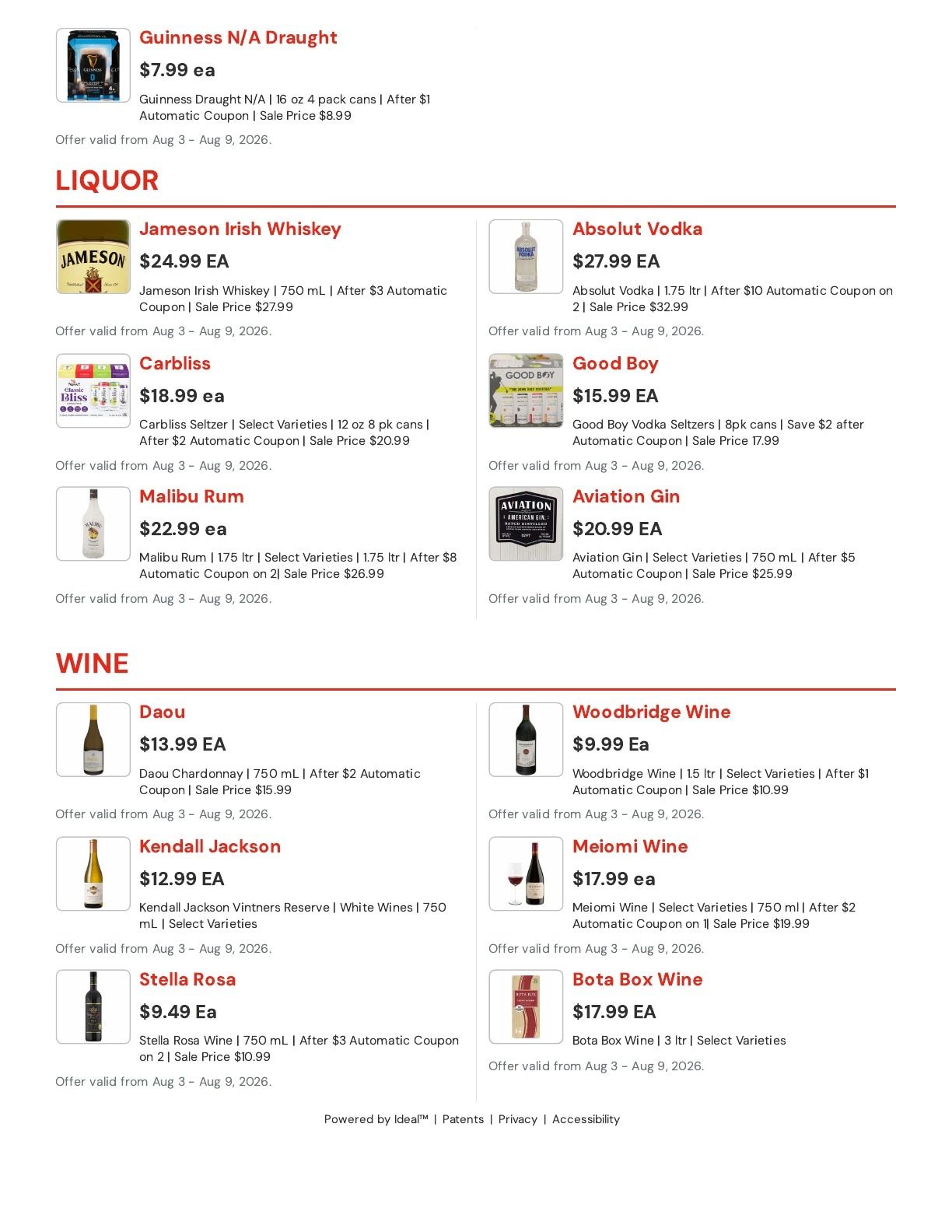Hansen's IGA (East Troy, WI) Weekly Ad August 3 - 9, 2026