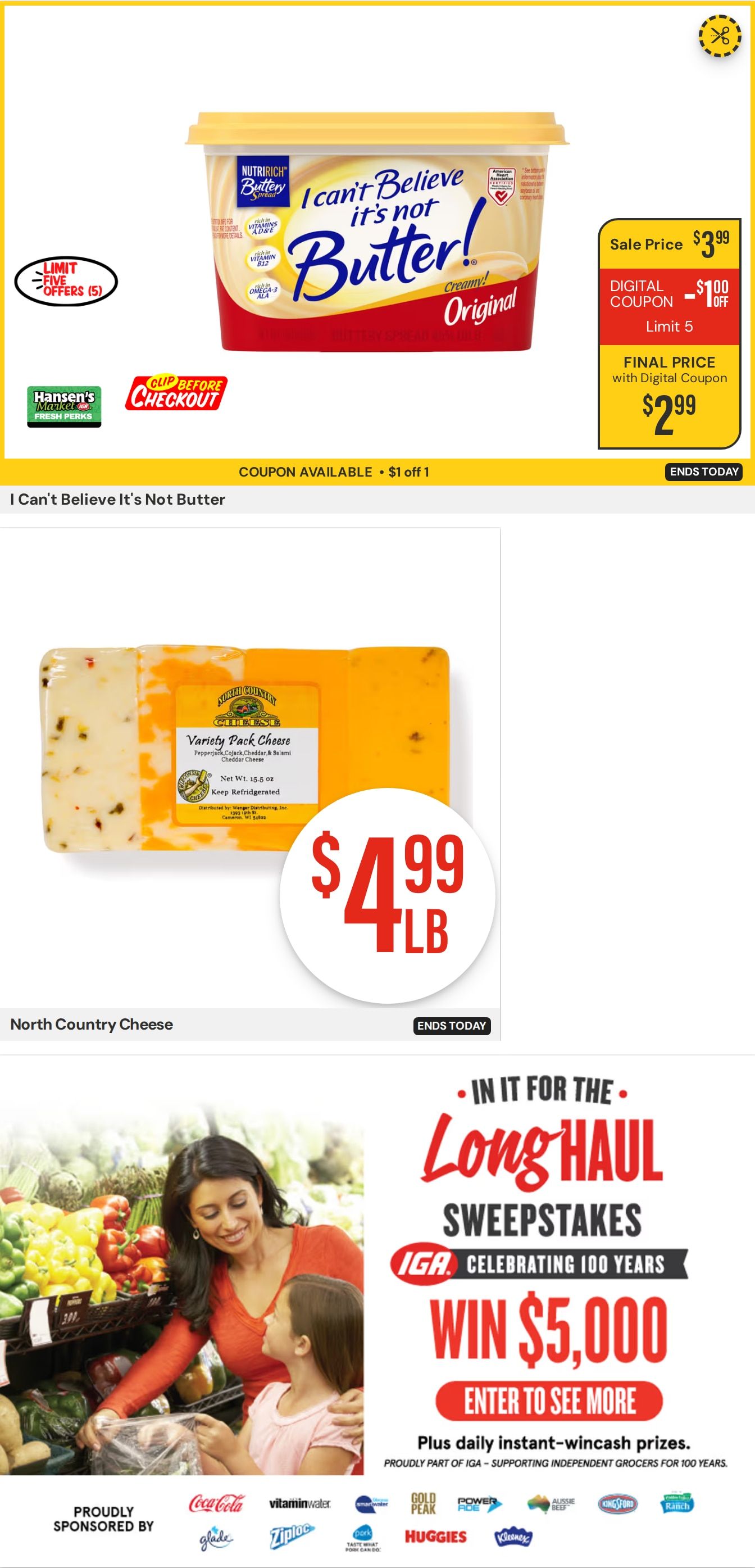 Hansen's IGA (East Troy, WI) Weekly Ad August 3 - 9, 2026