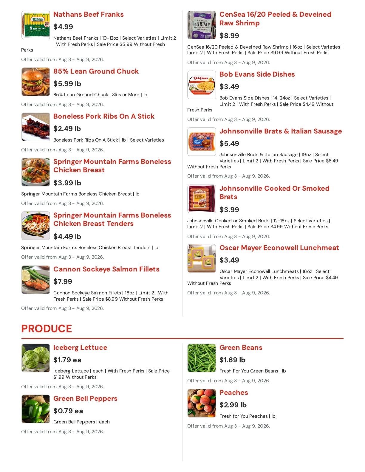Hansen's IGA (East Troy, WI) Weekly Ad August 3 - 9, 2026