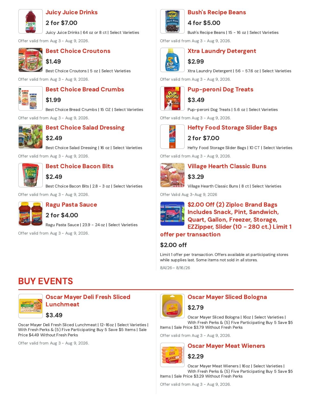 Hansen's IGA (East Troy, WI) Weekly Ad August 3 - 9, 2026
