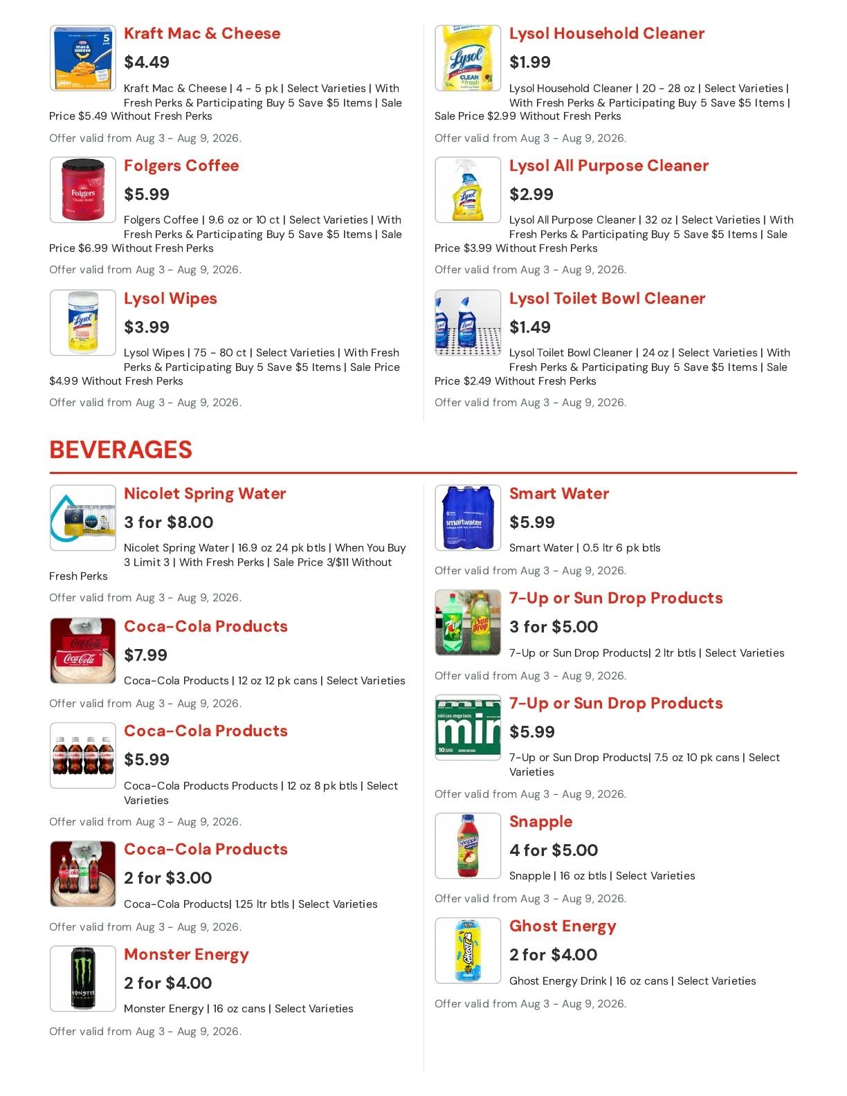 Hansen's IGA (Sparta, WI) Weekly Ad August 3 - 9, 2026