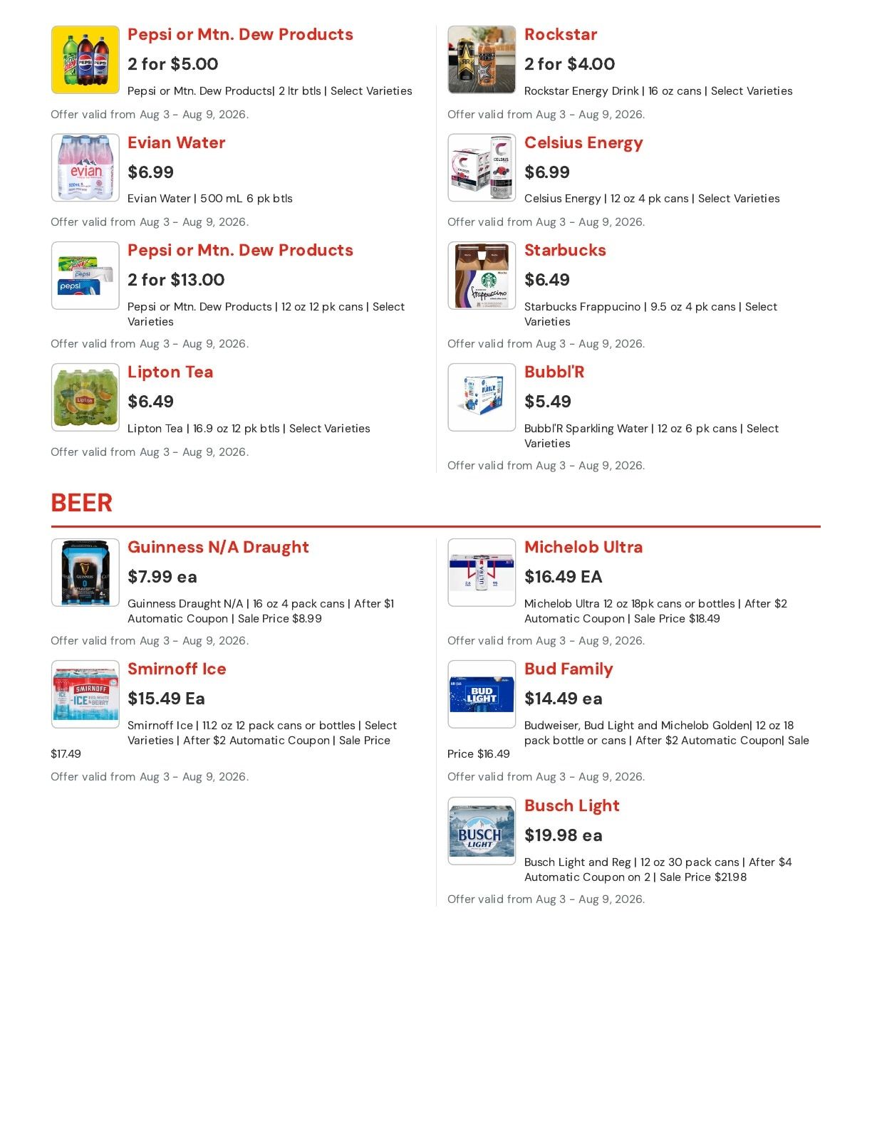 Hansen's IGA (Sparta, WI) Weekly Ad August 3 - 9, 2026