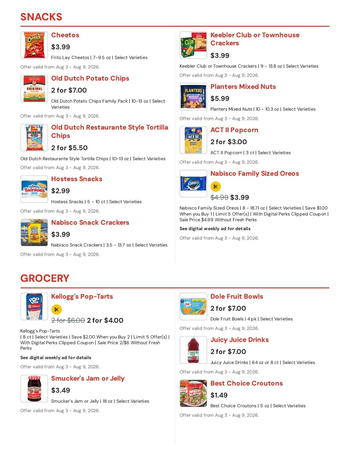 Hansen's IGA (Sparta, WI) Weekly Ad August 3 - 9, 2026