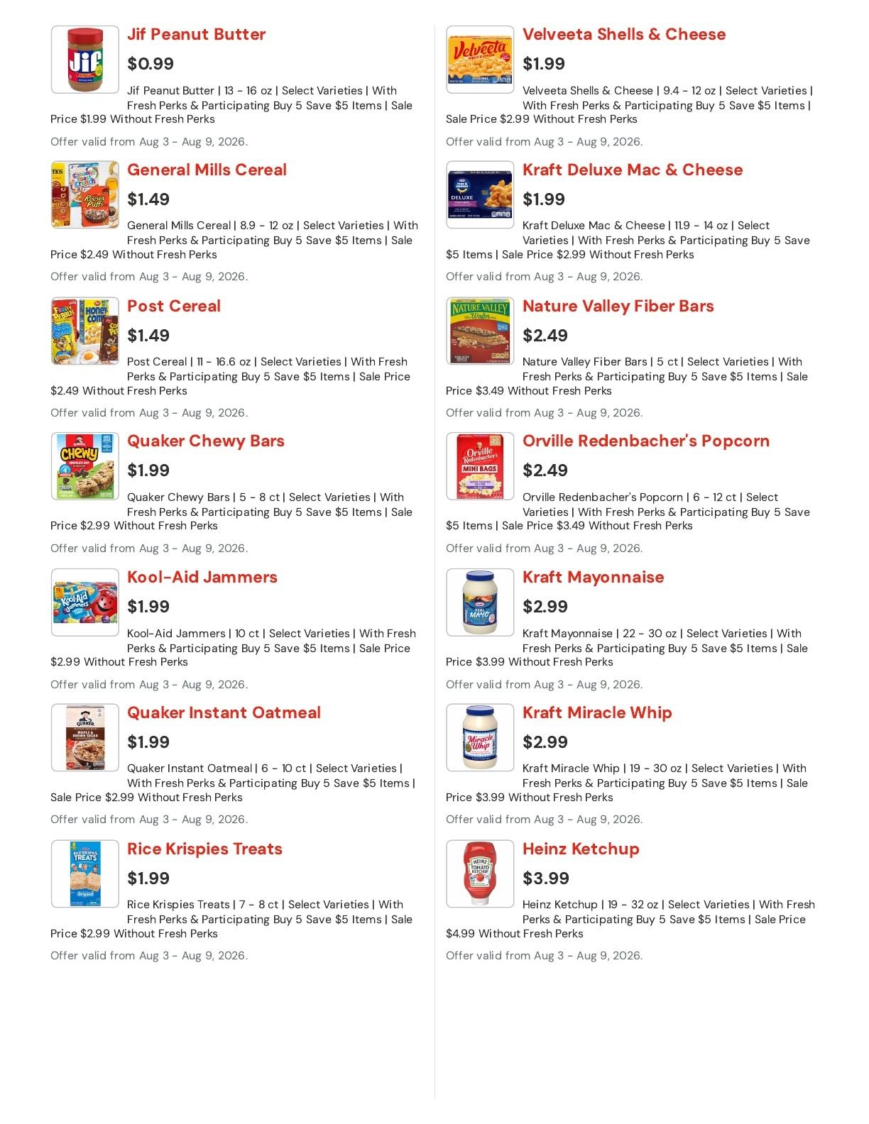 Hansen's IGA (Sparta, WI) Weekly Ad August 3 - 9, 2026