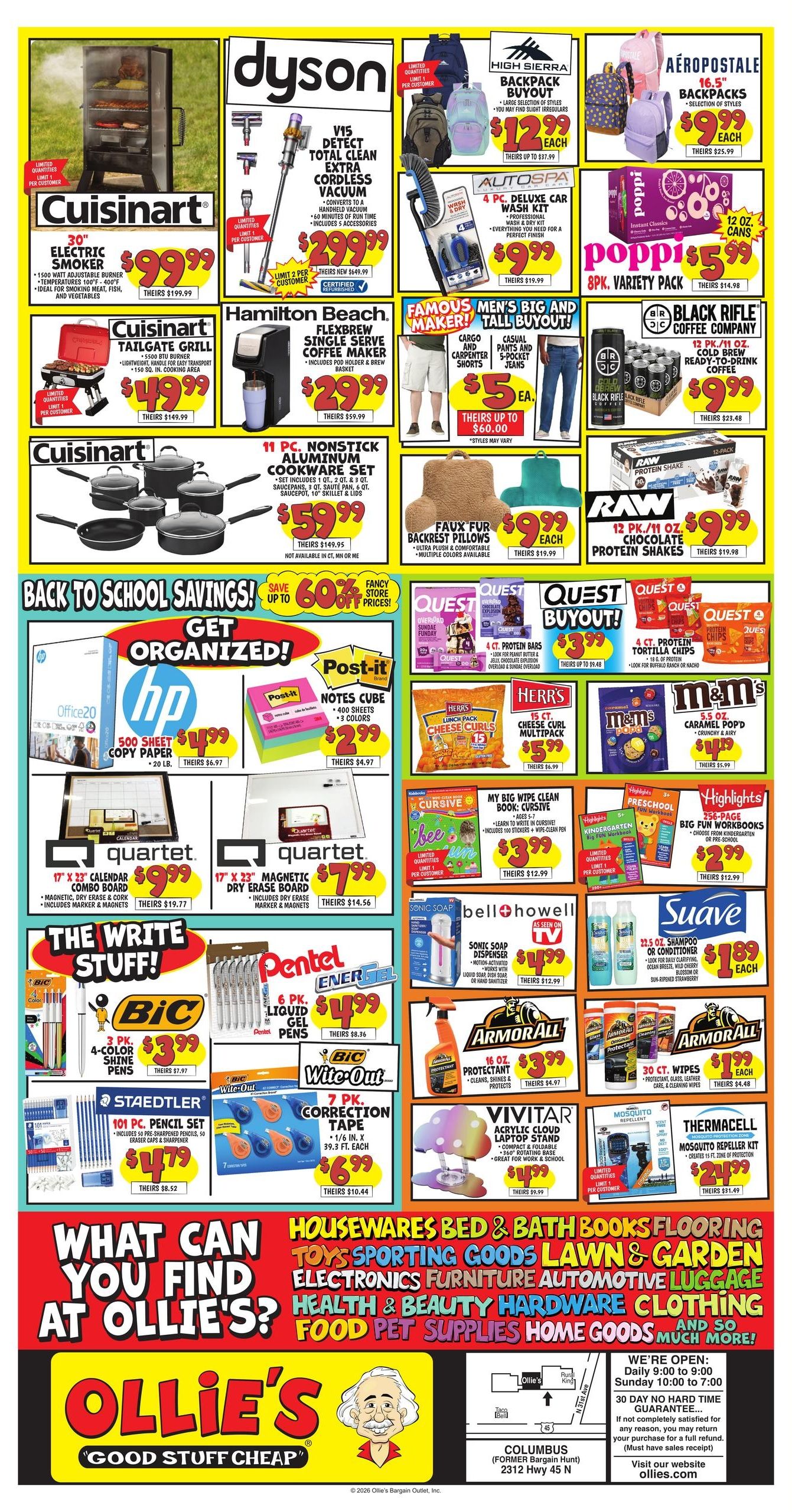Ollie's Bargain Outlet (Mayhew–Columbus Area, AL–MS) Columbus, MS - Grand Opening Weekly Ad August 19 - September 7, 2026