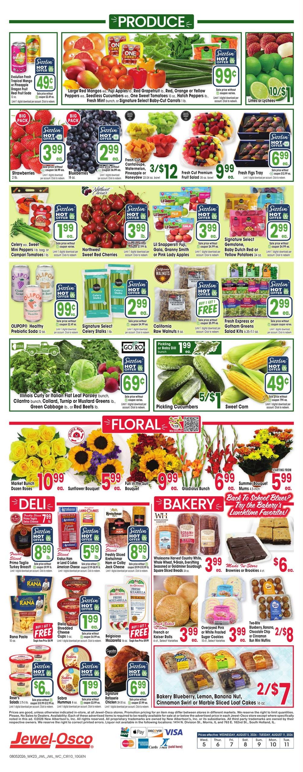Jewel-Osco (Bellevue–Hanover Area, IA–IL) Weekly Ad August 5 - 11, 2026