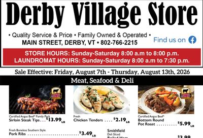 Derby Village Store Weekly Ad August 7 - 13, 2026