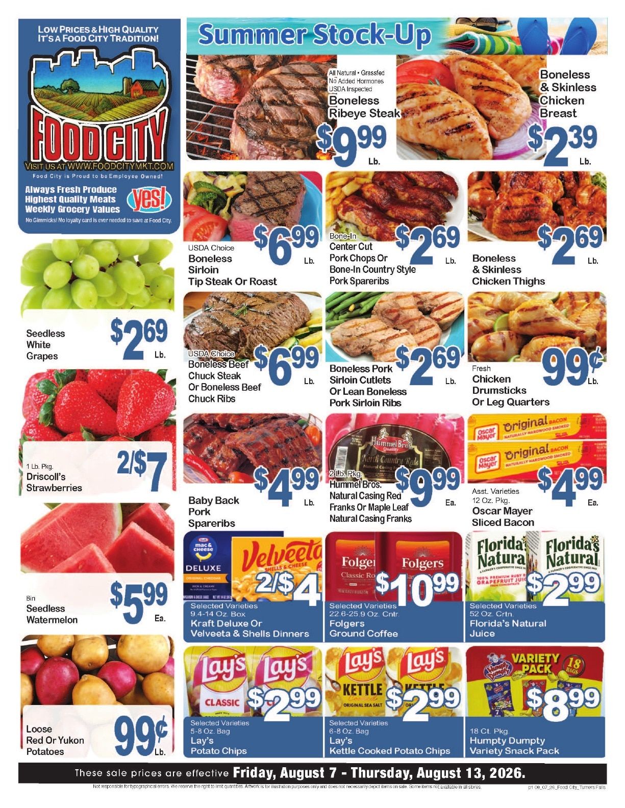 Food City New England (Massachusetts) Weekly Ad August 7 - 13, 2026