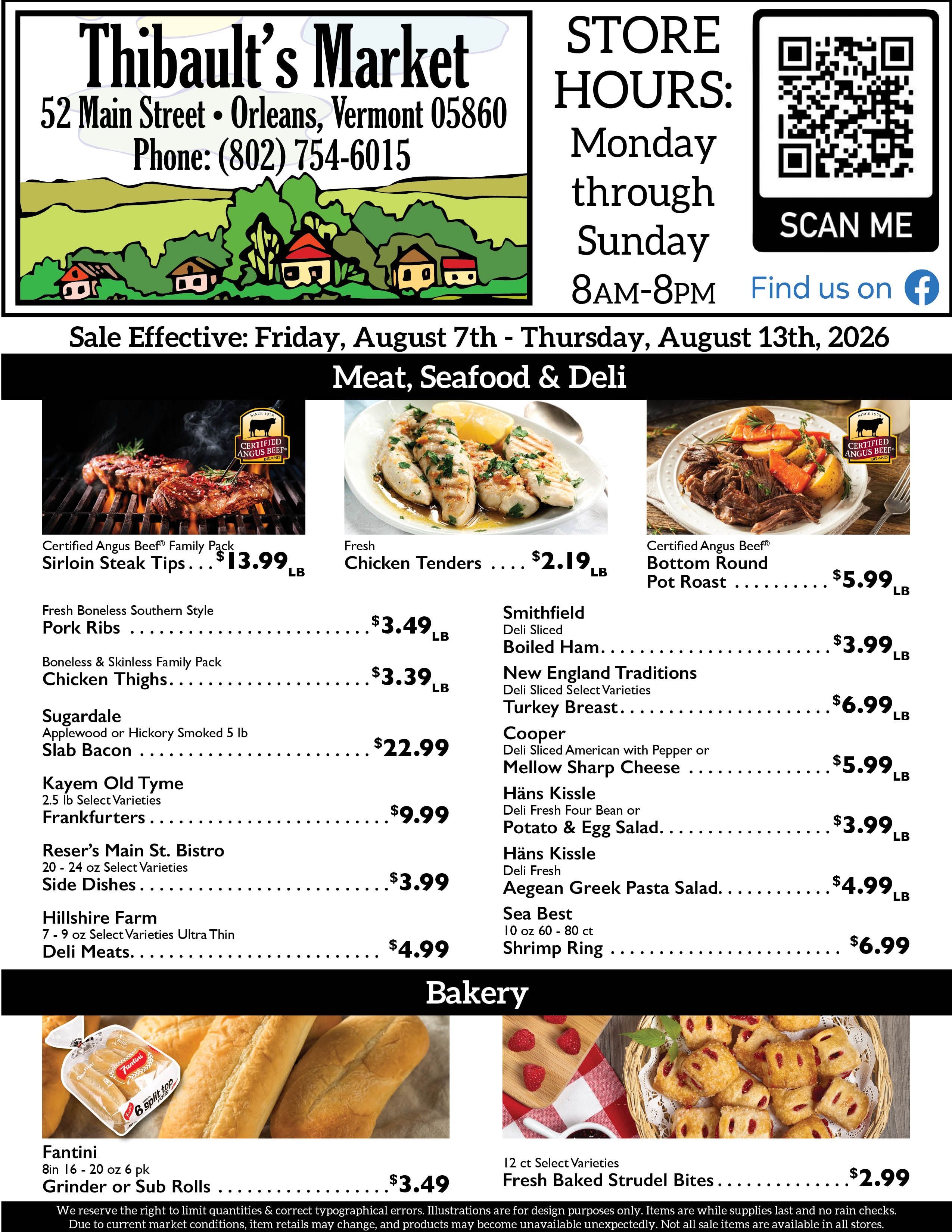 Thibault's Market Weekly Ad August 7 - 13, 2026