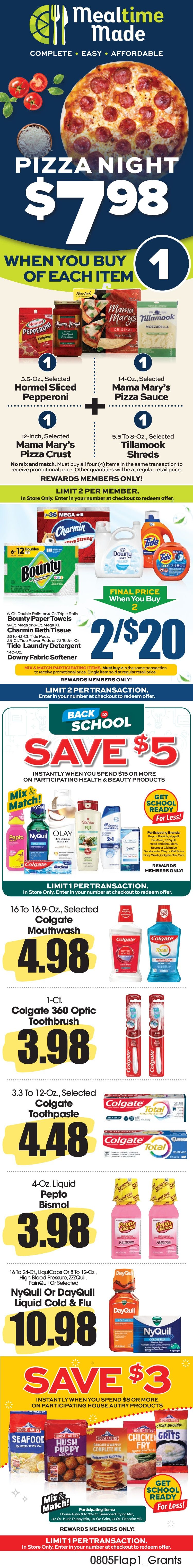 Grant's Supermarket Weekly Ad August 5 - 11, 2026