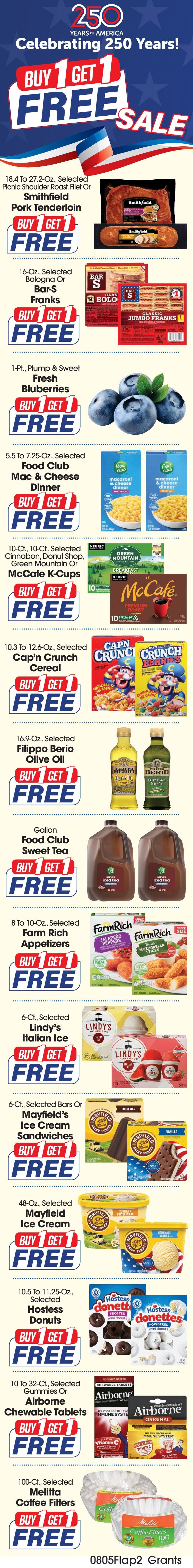 Grant's Supermarket Weekly Ad August 5 - 11, 2026