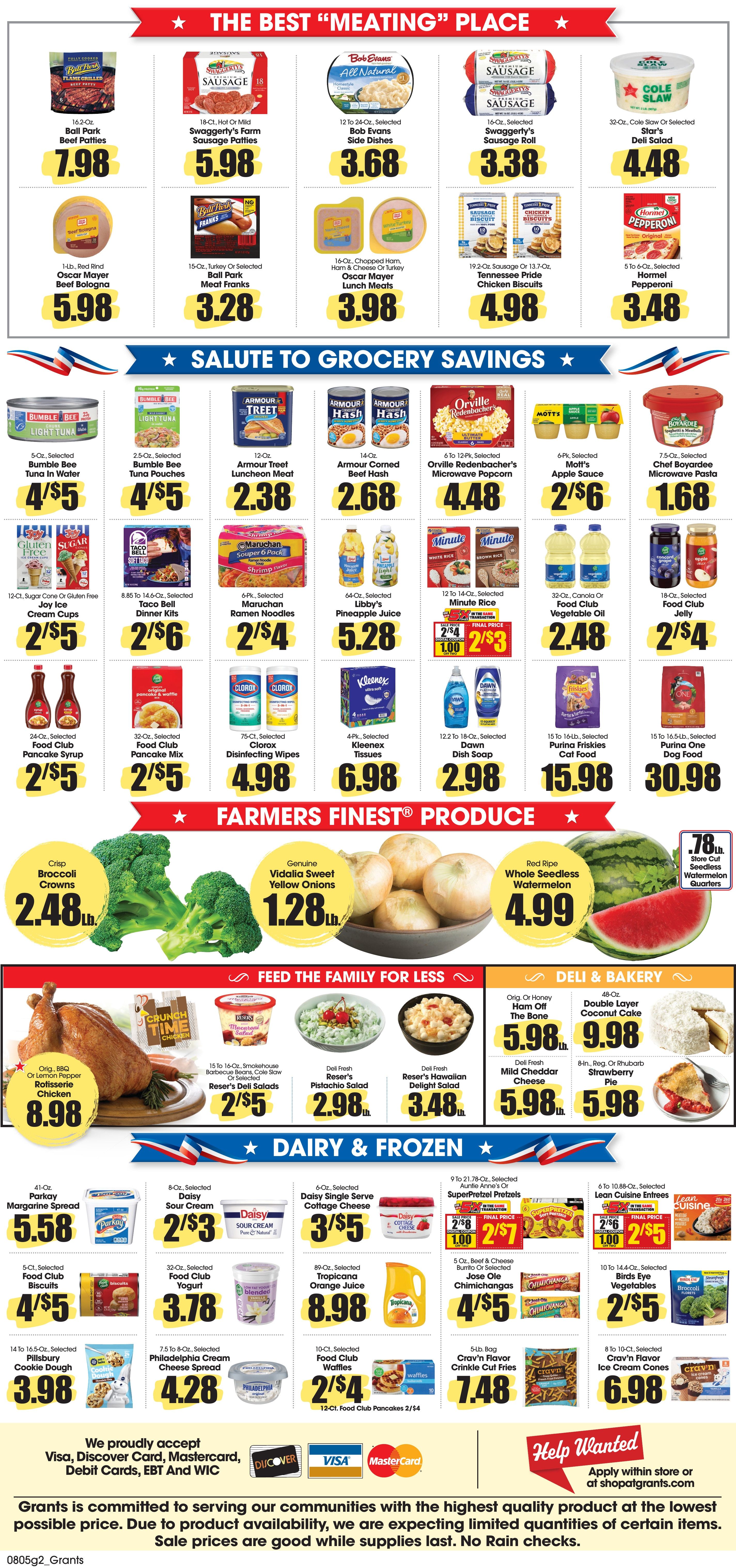 Grant's Supermarket Weekly Ad August 5 - 11, 2026