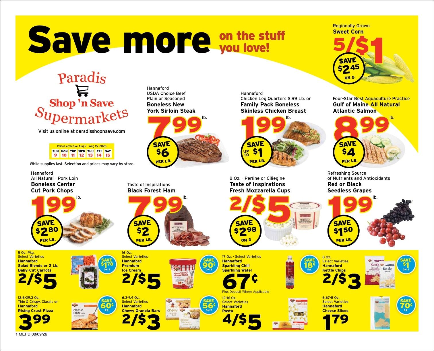 Paradis Shop'n Save Weekly Ad August 8 - 15, 2026