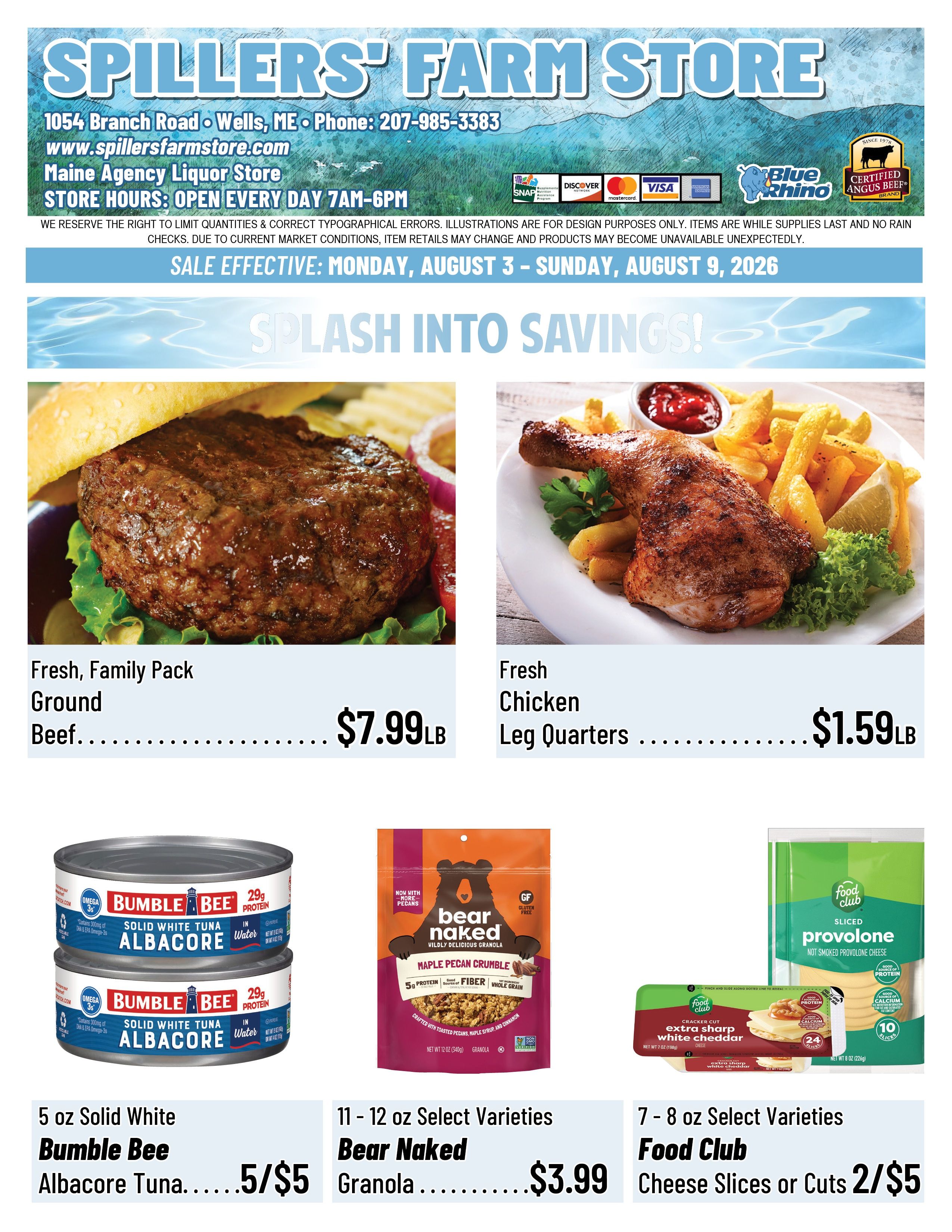 Spillers' Farm Store Weekly Ad August 3 - 9, 2026