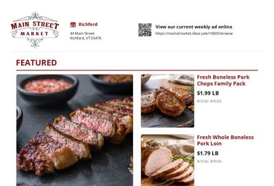 Main Street Market Weekly Ad August 3 - 9, 2026