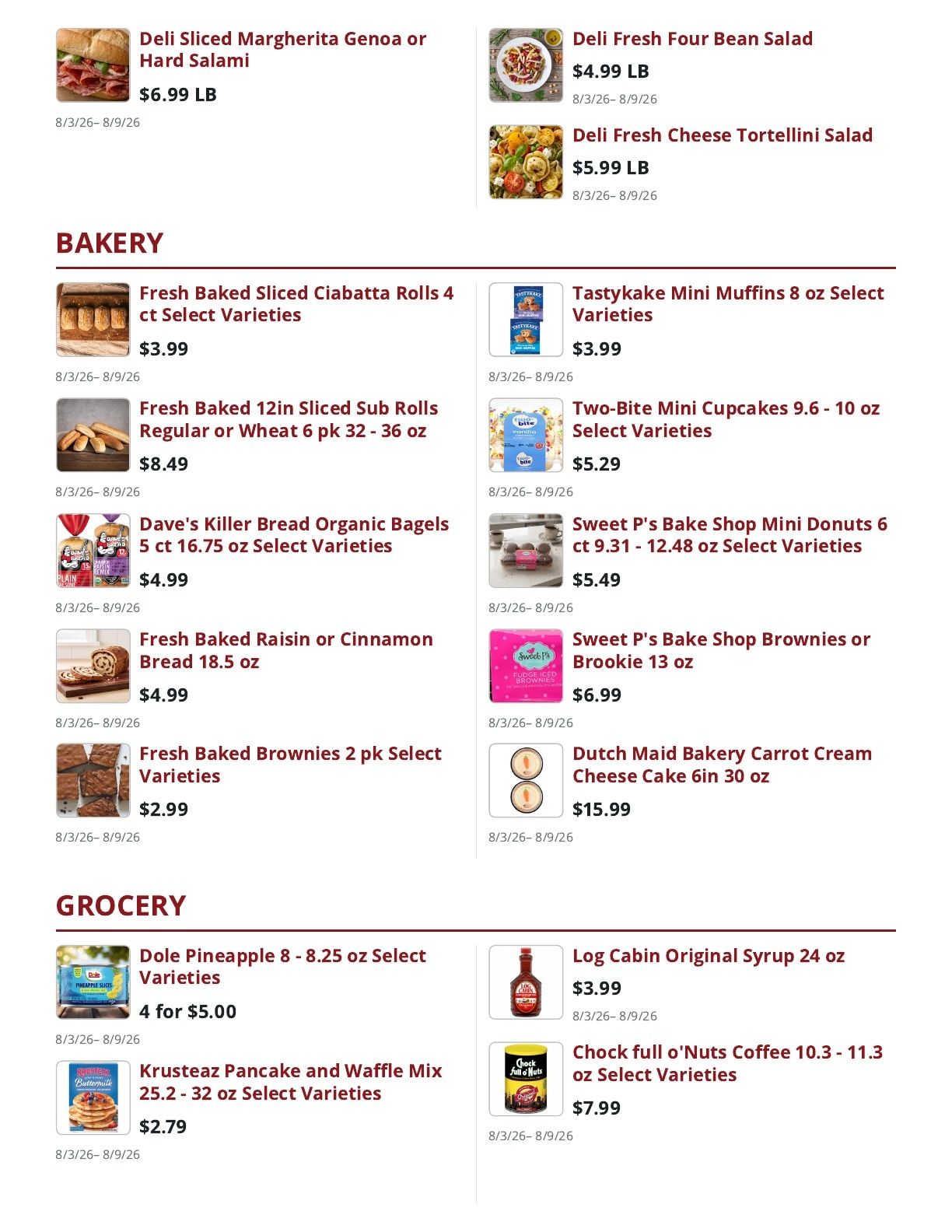 Main Street Market Weekly Ad August 3 - 9, 2026