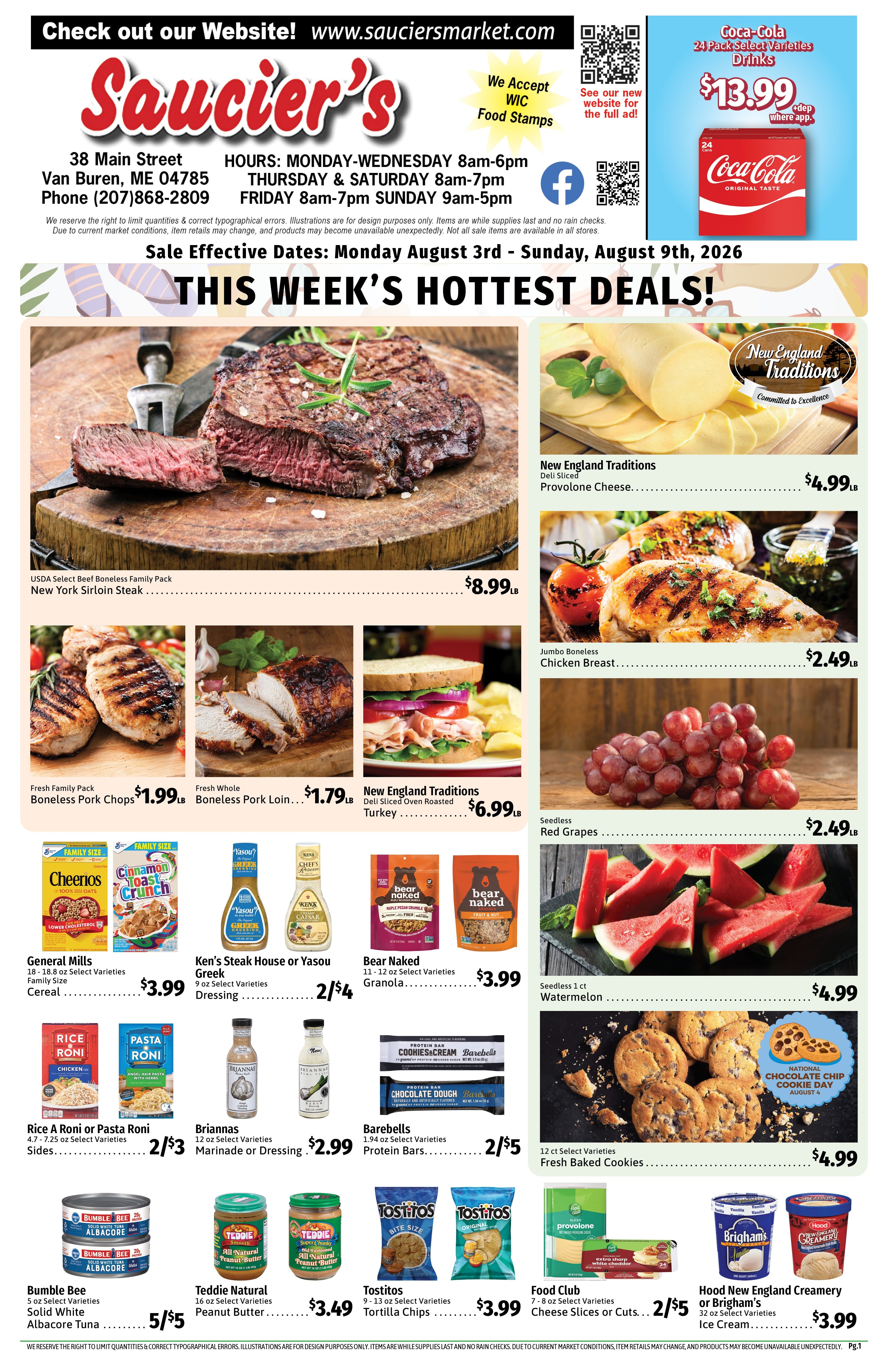 Saucier's Market Weekly Ad August 3 - 9, 2026