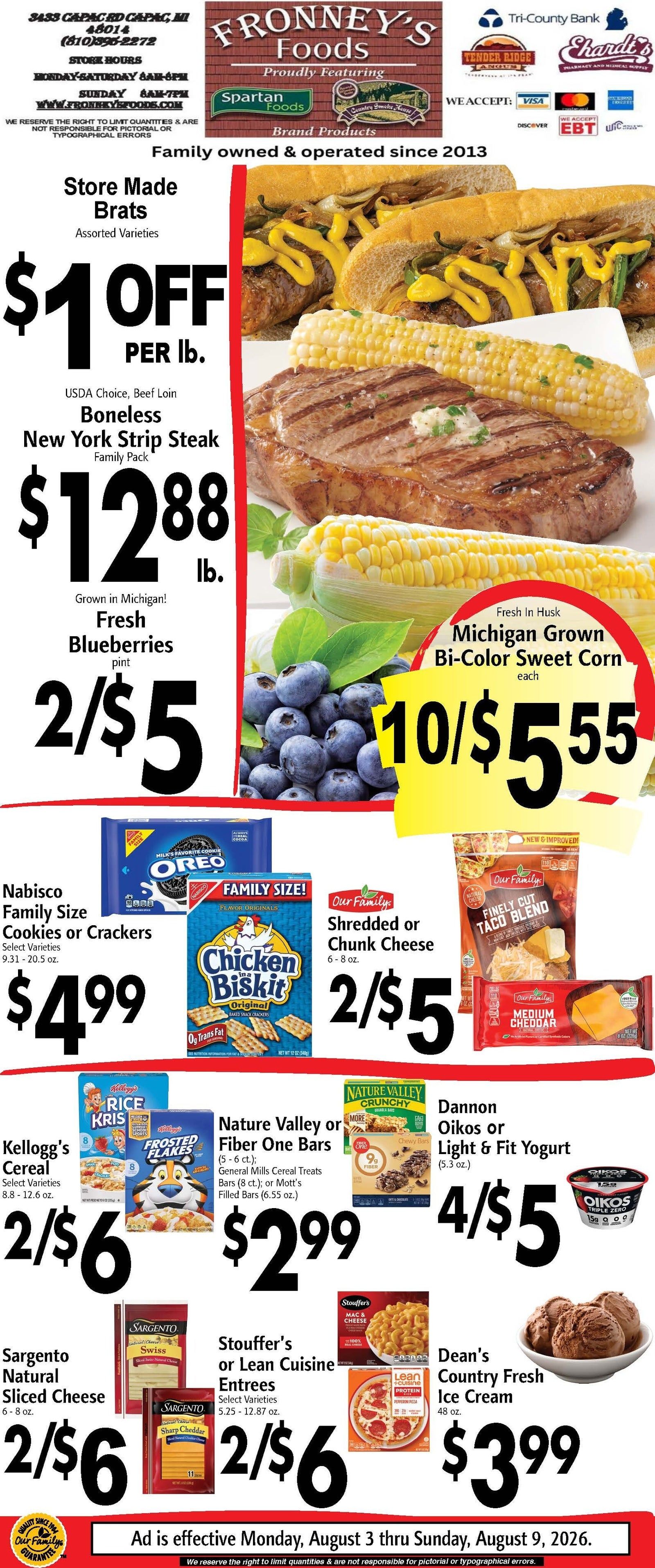 Fronney's Foods Weekly Ad August 3 - 9, 2026