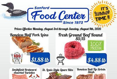 Sanford Food Center Weekly Ad August 3 - 9, 2026