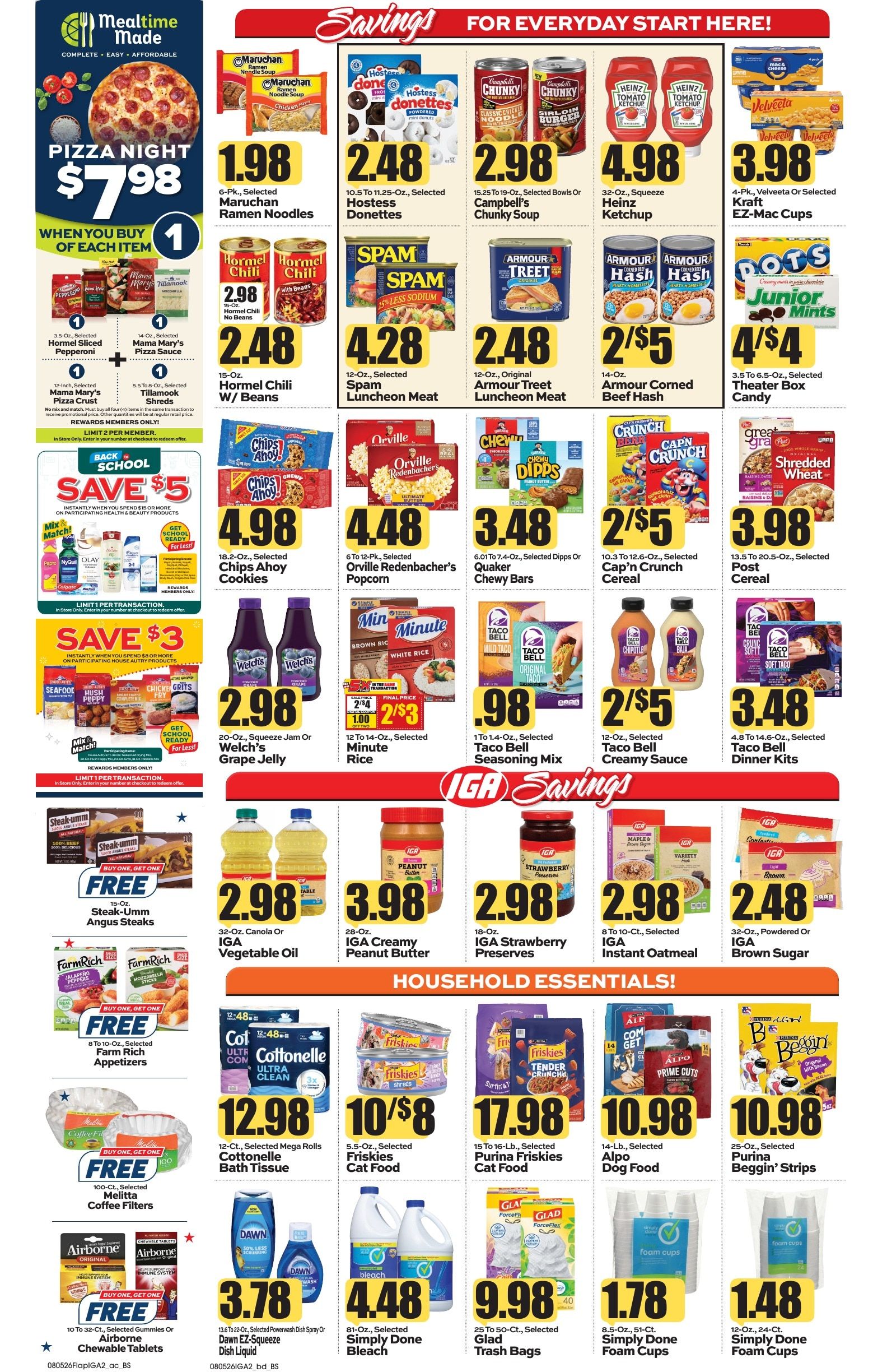 Schild's IGA Marketplace Weekly Ad August 3 - 9, 2026