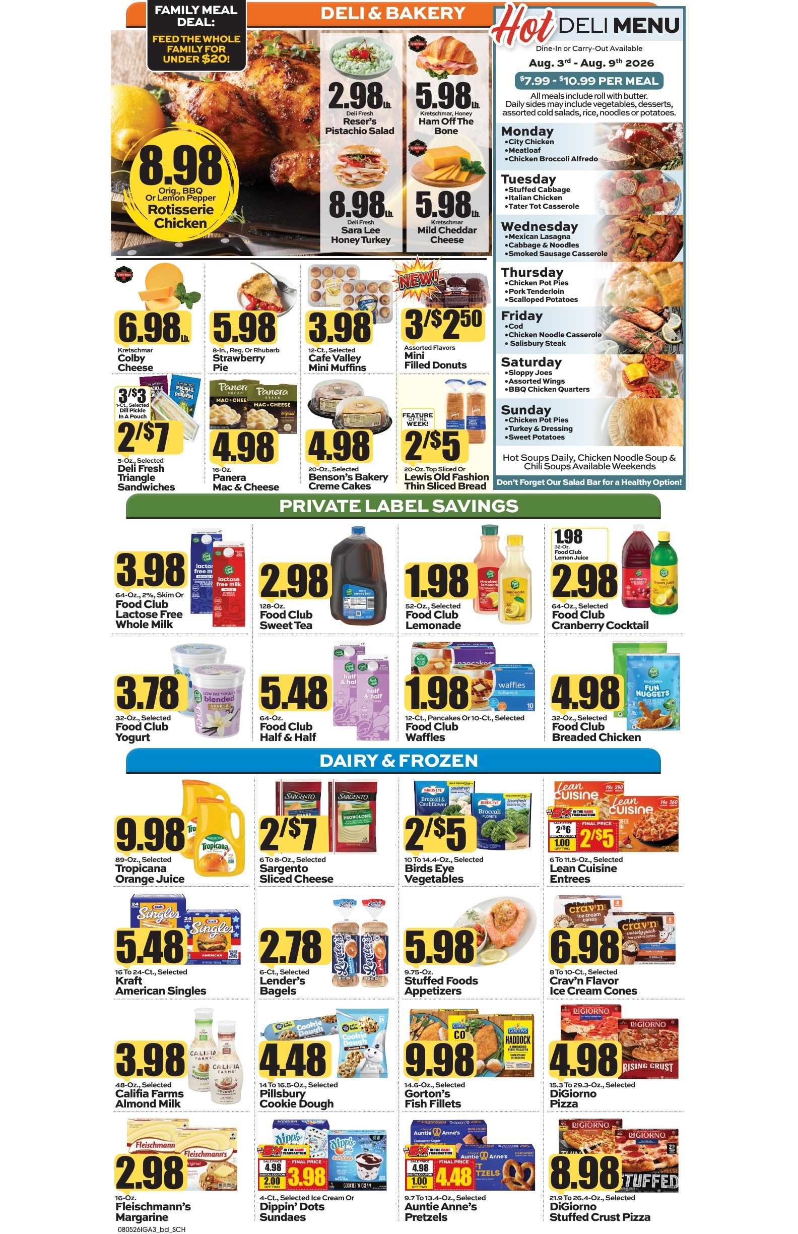 Schild's IGA Marketplace Weekly Ad August 3 - 9, 2026