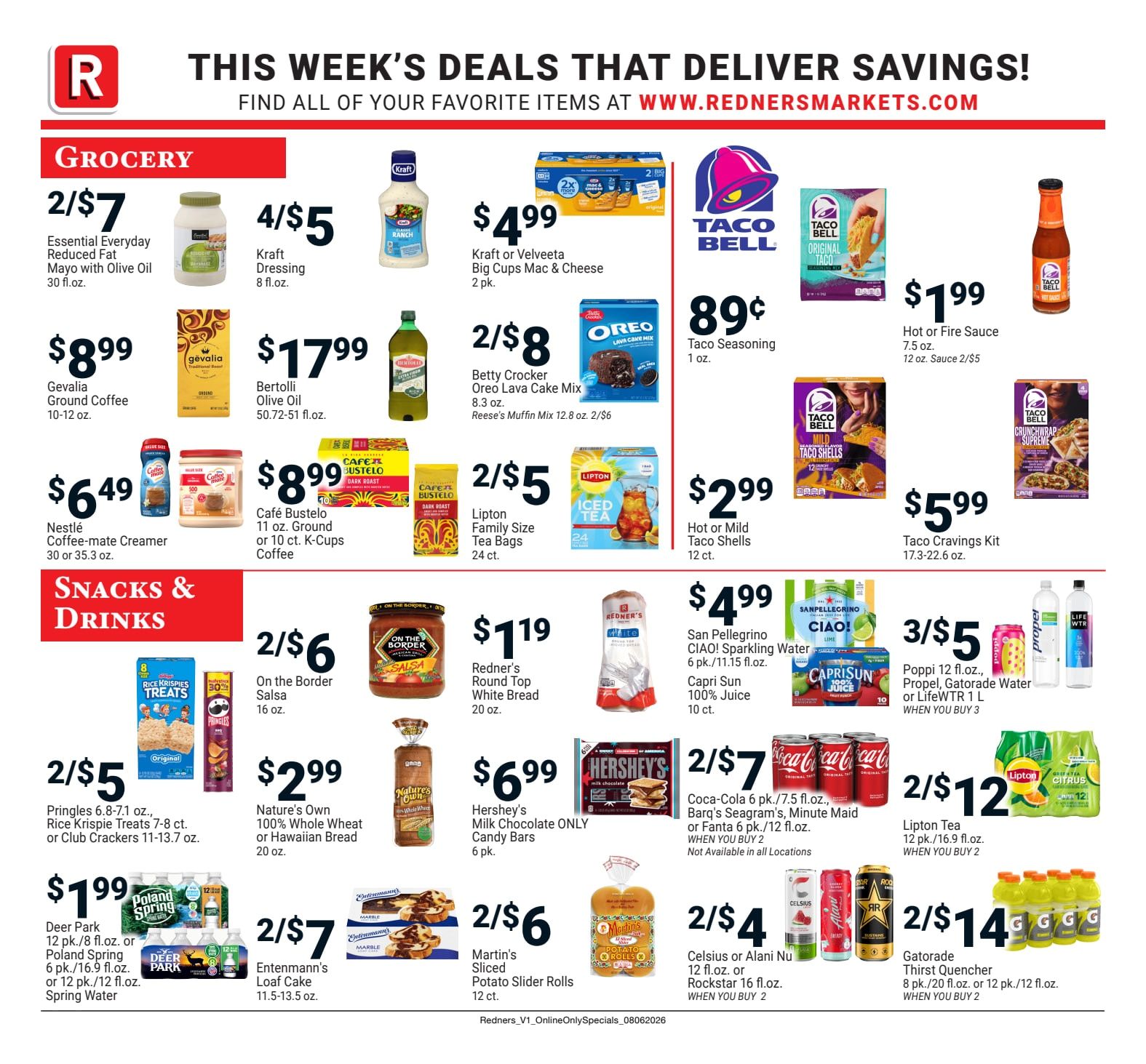 Redner's Markets (Camden and other locations, DE) Weekly Ad August 6 - 12, 2026