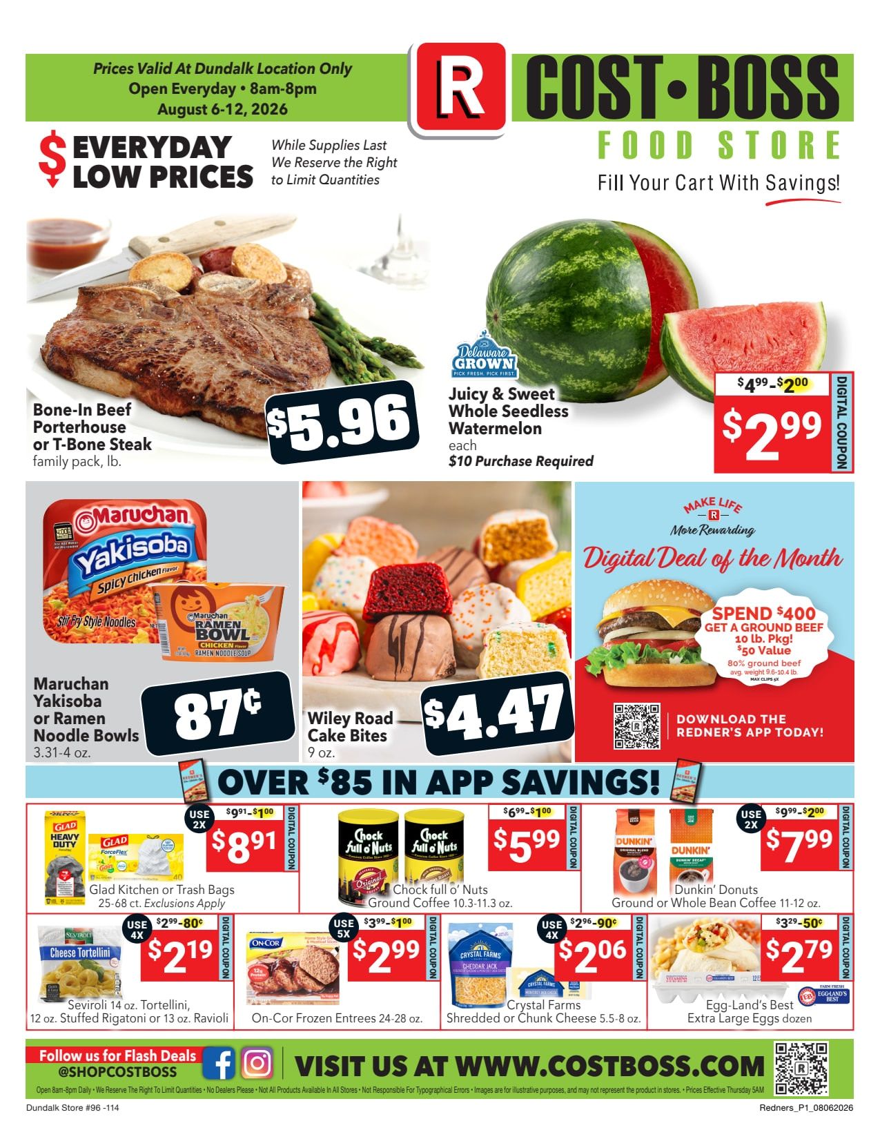 Redner's Markets (Dundalk, MD) Weekly Ad August 6 - 12, 2026