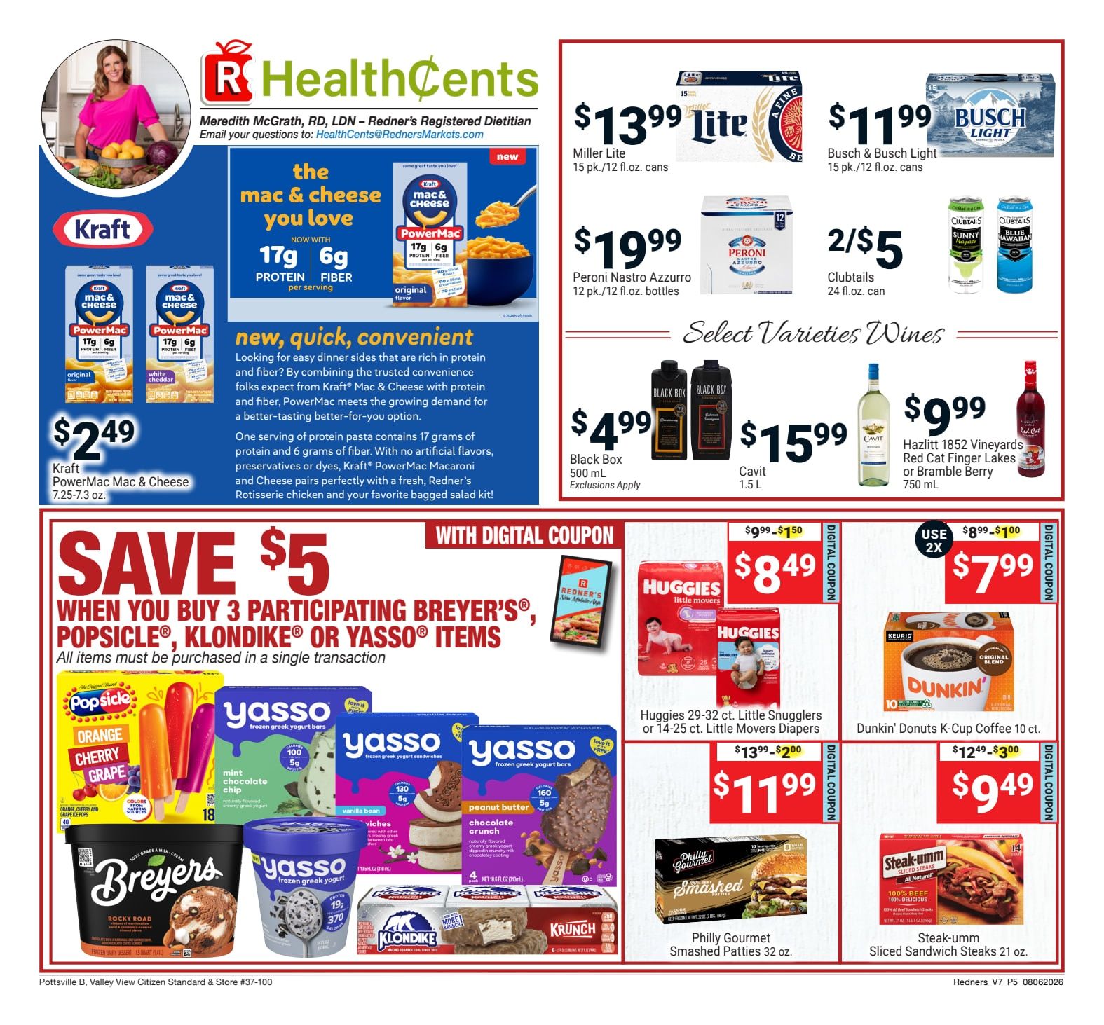 Redner's Markets (Hegins, PA) Weekly Ad August 6 - 12, 2026