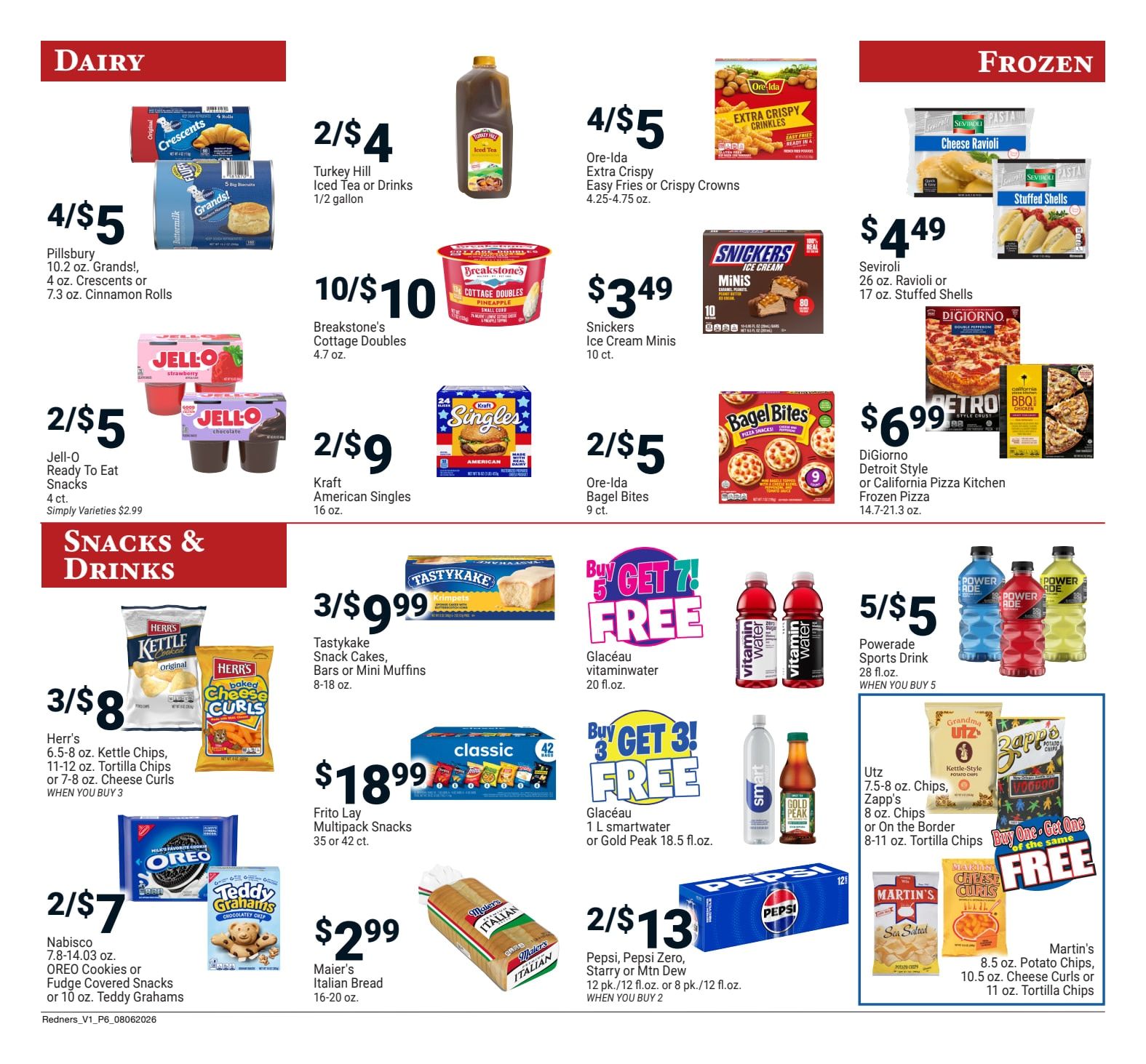 Redner's Markets (Pittston and Scranton, PA) Weekly Ad August 6 - 12, 2026