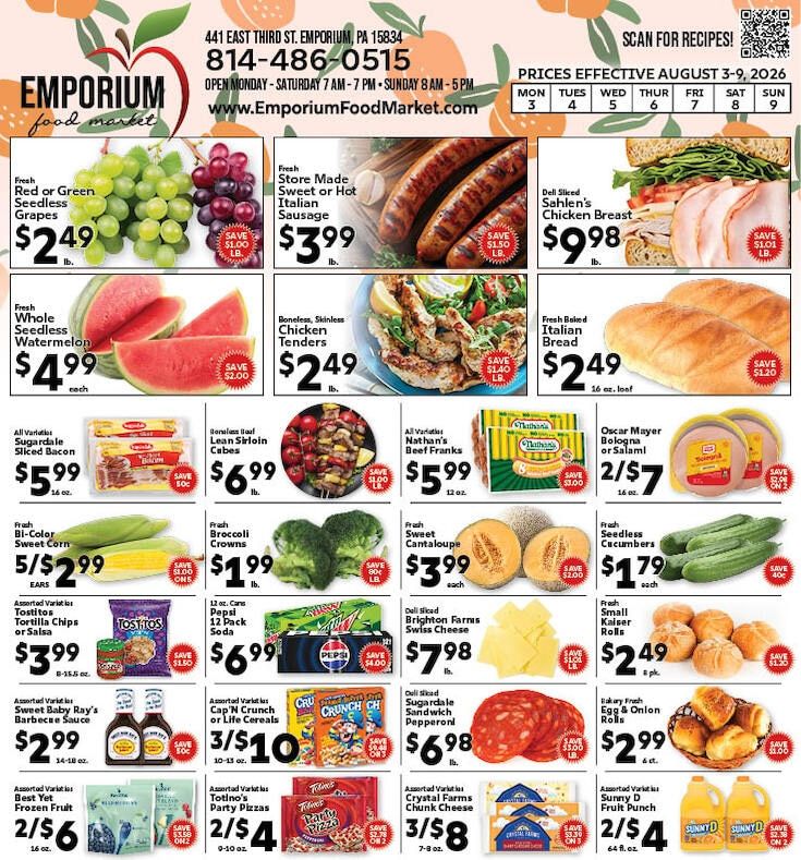 Emporium Food Market Weekly Ad August 3 - 9, 2026