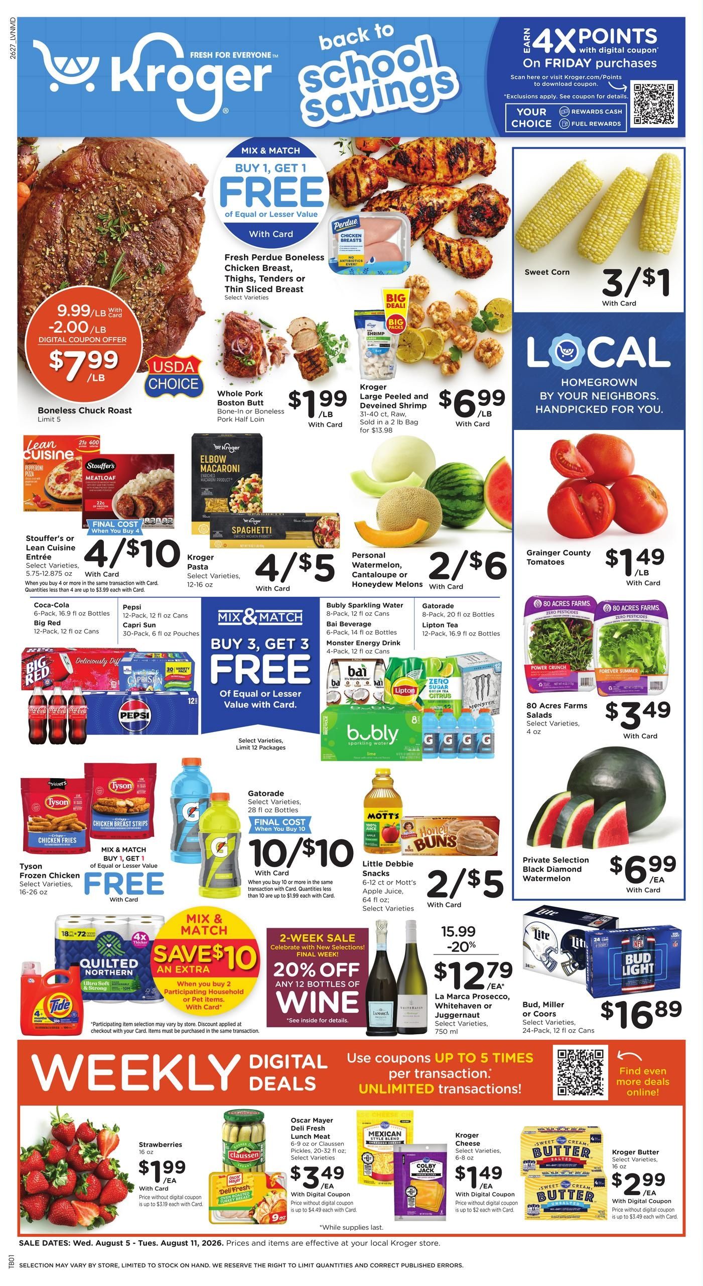 Kroger (Moores Hill Area, IN) Weekly Ad August 5 - 11, 2026