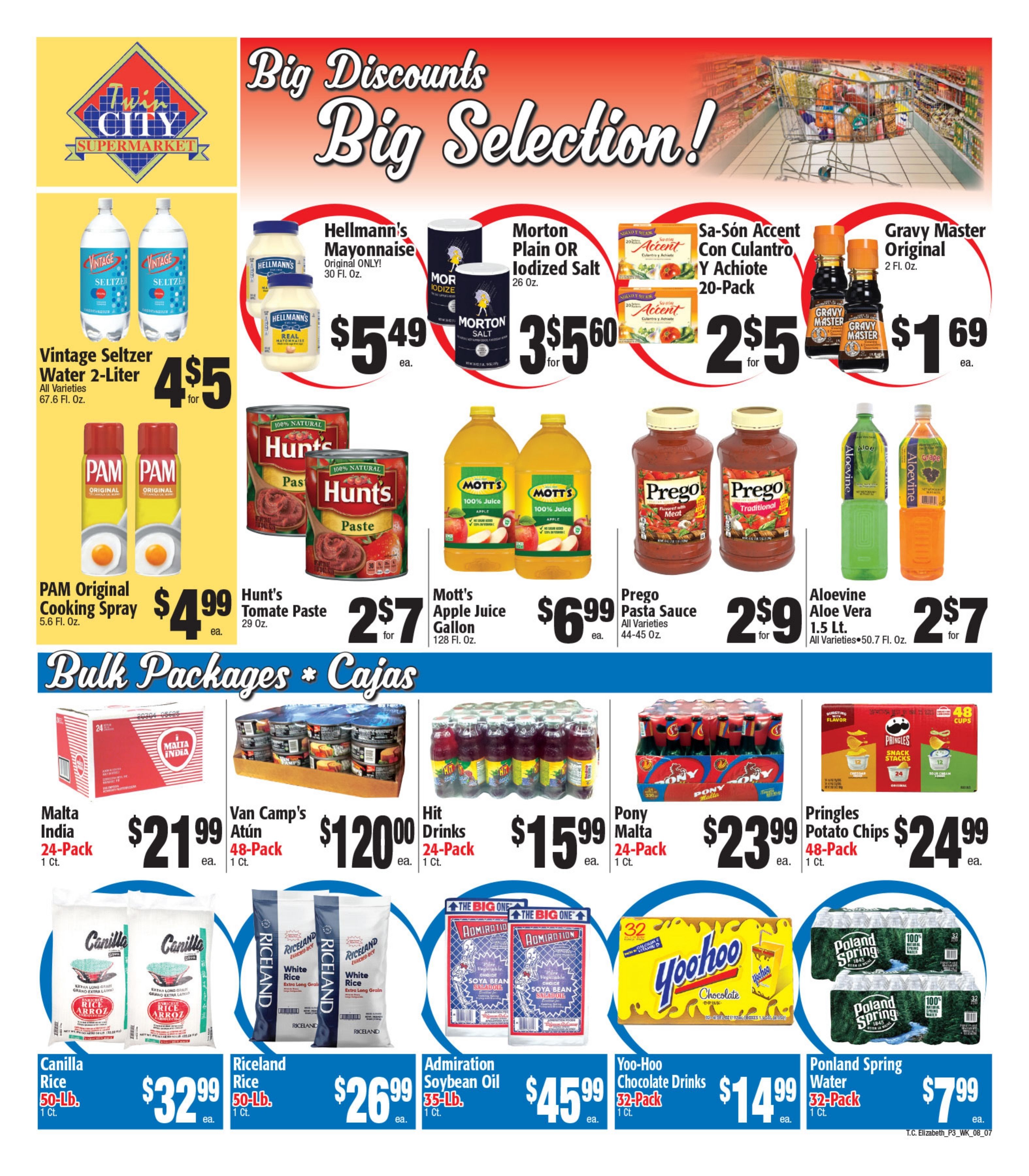 Twin City Supermarket (1016 Sherman Avenue, Elizabeth, NJ) Weekly Ad August 7 - 13, 2026