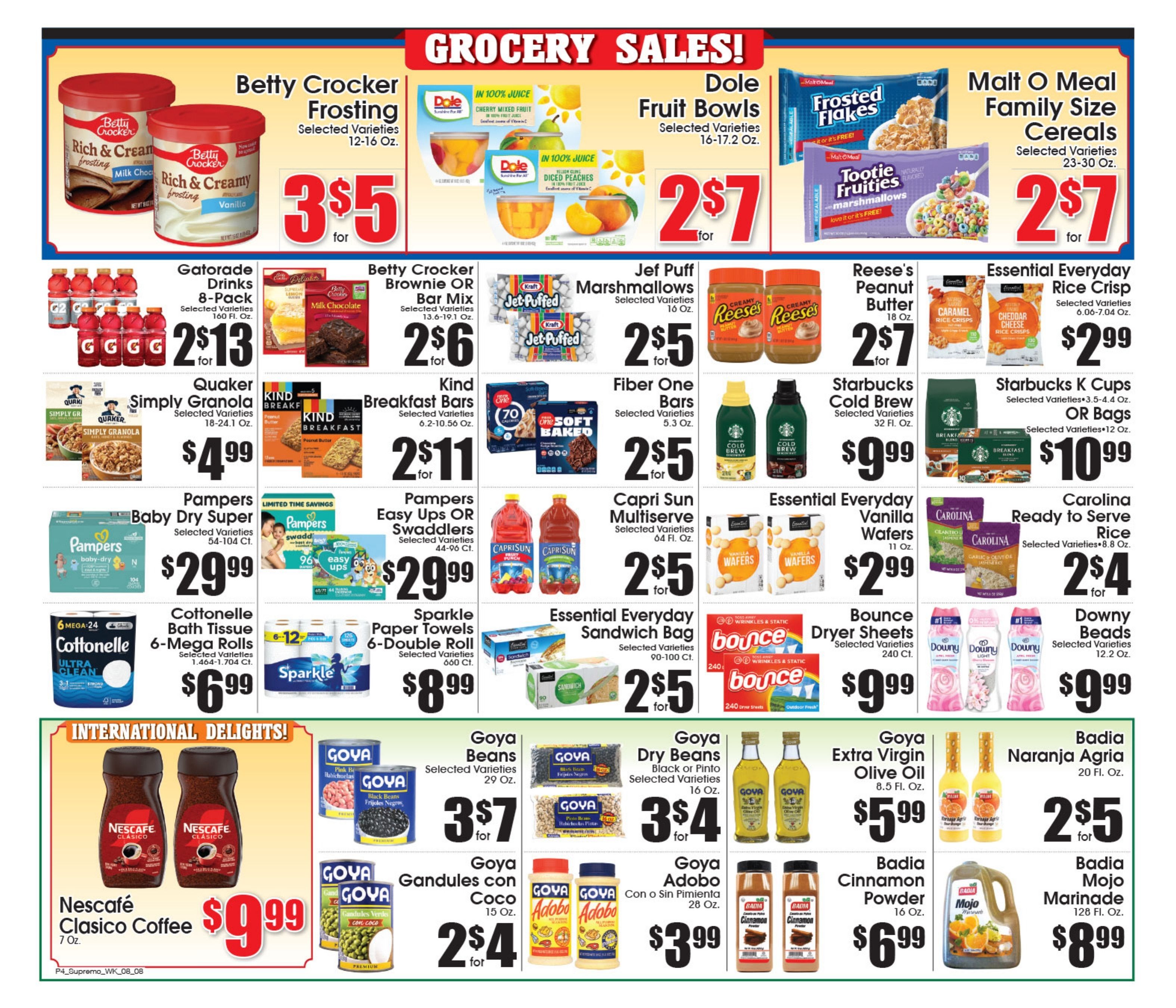 Supremo Food Markets (Elizabeth, NJ) Weekly Ad August 8 - 14, 2026