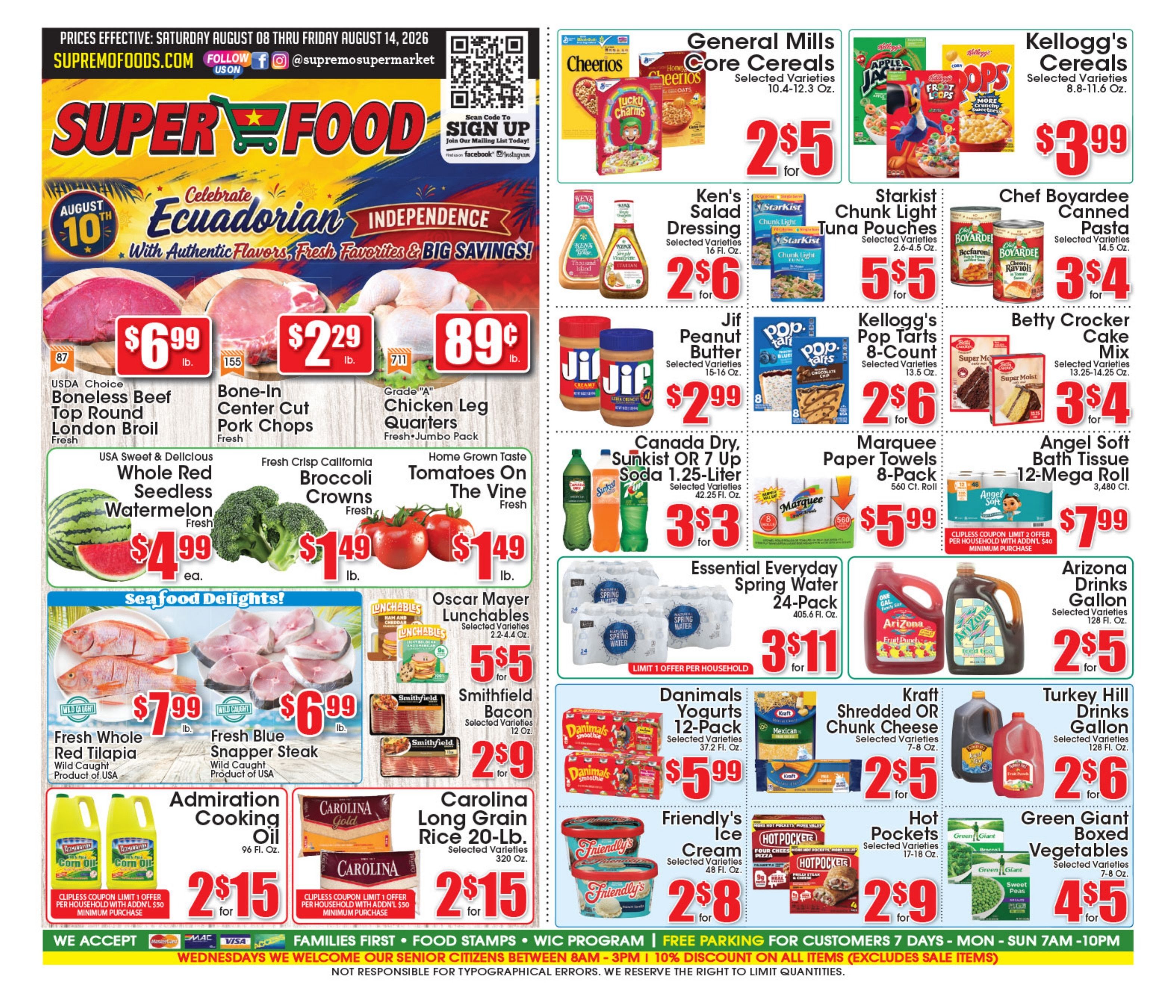 Supremo Food Markets (Trenton, NJ) Weekly Ad August 8 - 14, 2026