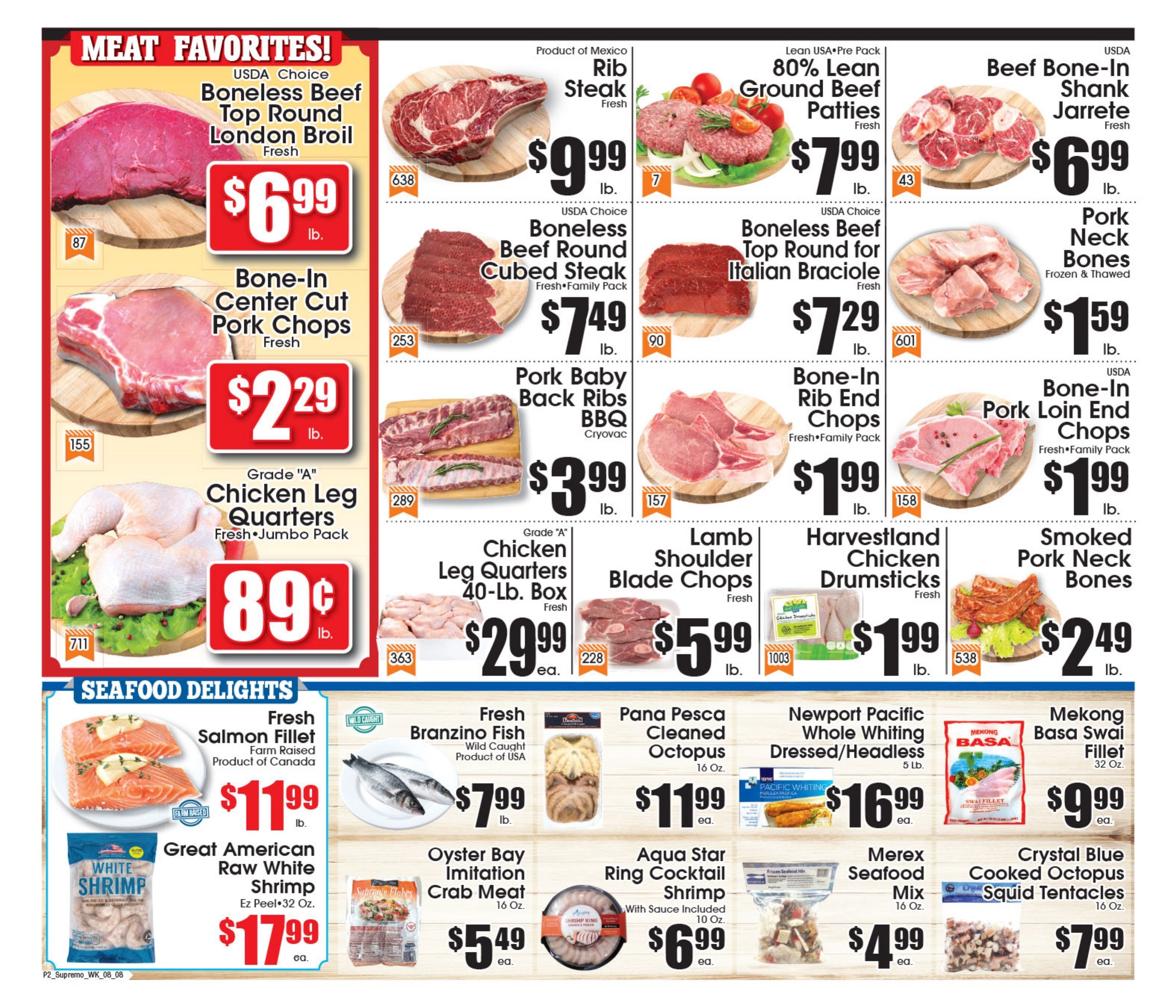 Supremo Food Markets Weekly Ad August 8 - 14, 2026