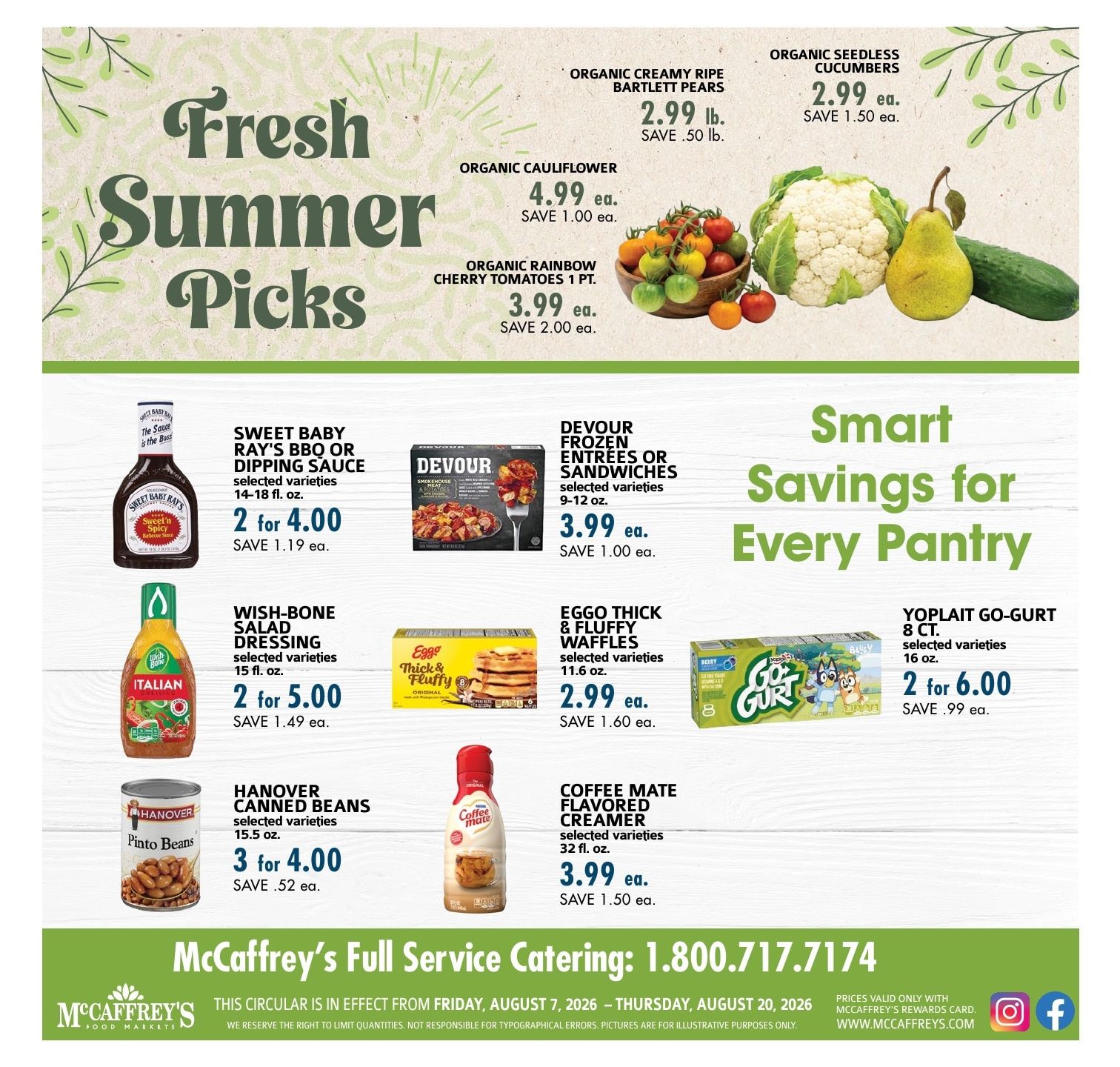 McCaffrey's Food Markets Weekly Ad August 7 - 20, 2026