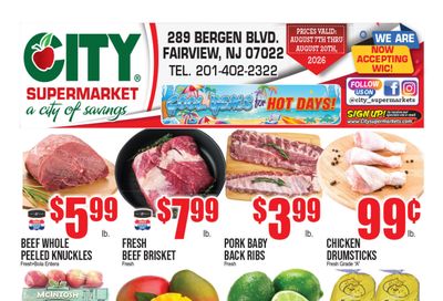City Supermarkets (Fairview, NJ) Weekly Ad August 7 - 20, 2026