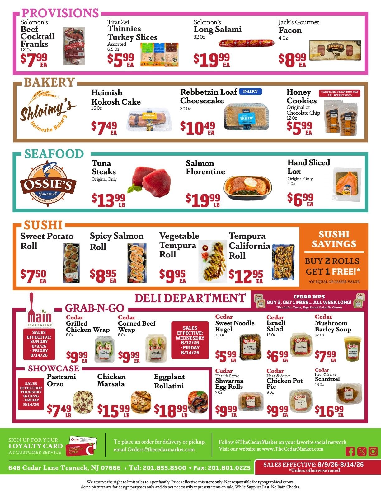Cedar Market Weekly Ad August 9 - 14, 2026