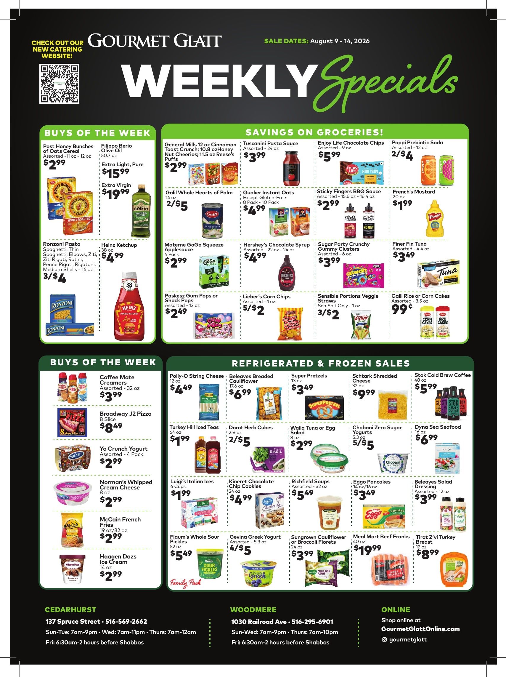 Gourmet Glatt (New York) Weekly Ad August 8 - 14, 2026