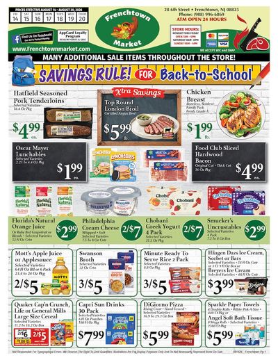 Frenchtown Market Weekly Ad August 14 - 20, 2026