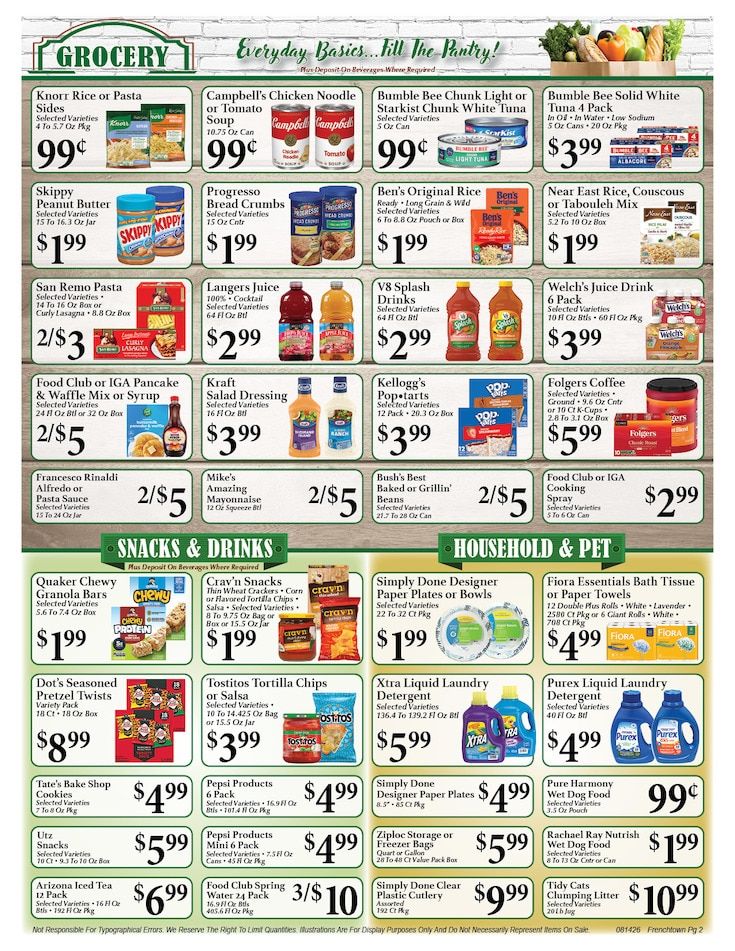 Frenchtown Market Weekly Ad August 14 - 20, 2026