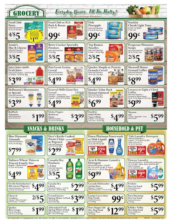 Frenchtown Market Weekly Ad August 7 - 13, 2026