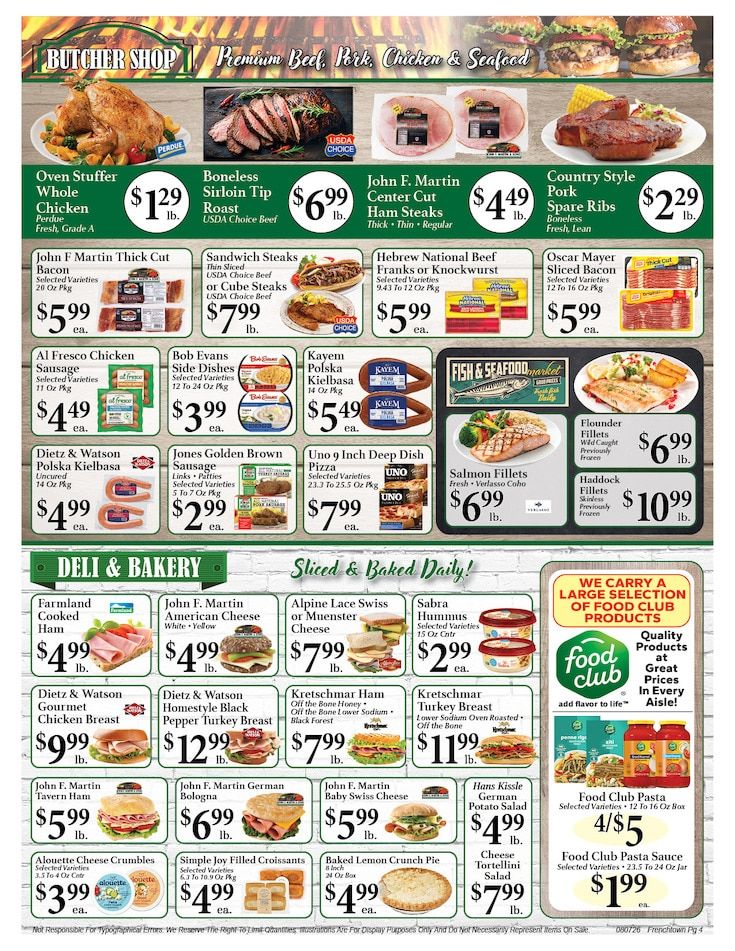 Frenchtown Market Weekly Ad August 7 - 13, 2026
