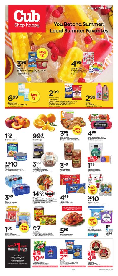 Cub Foods (Rockford–Durand Area, IL) Weekly Savings Weekly Ad August 9 - 15, 2026