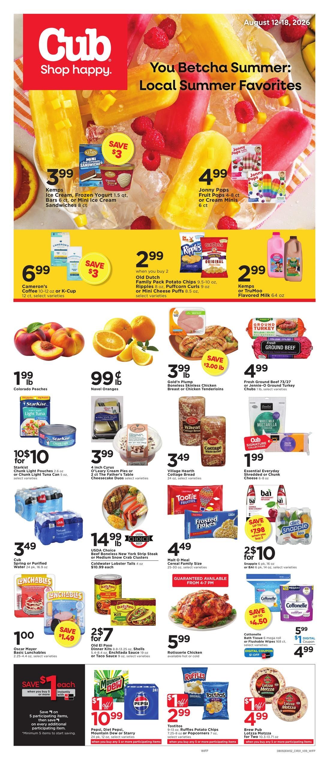 Cub Foods (Rockford–Durand Area, IL) Weekly Savings Weekly Ad August 9 - 15, 2026